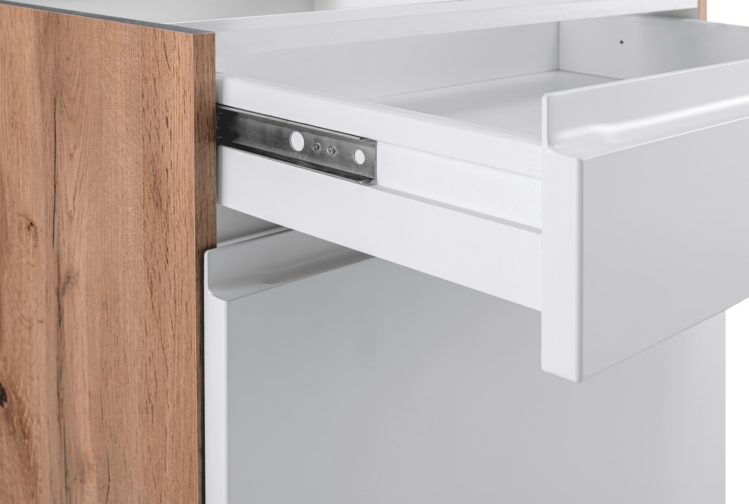 KOCHSTATION Unterschrank »KS-Bruneck« >>Bruneck<< 60 cm breit, für viel Stauraum, hochwertige MDF-Fronten