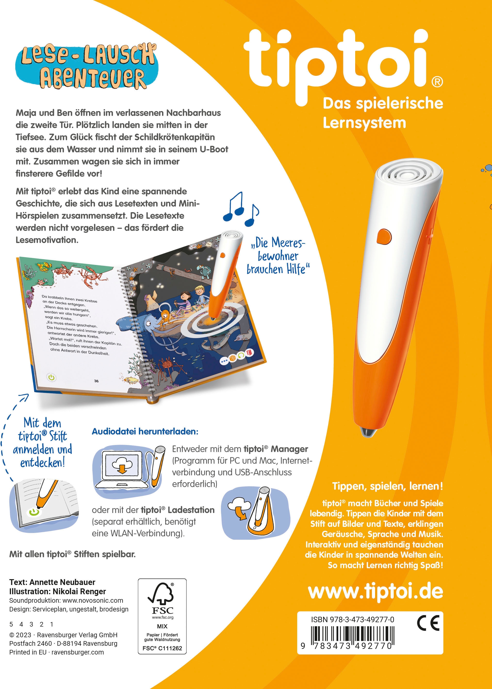 Ravensburger Buch »tiptoi® Lese-Lausch-Abenteuer Tiefsee«, Made in Europe