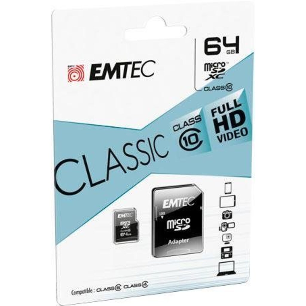EMTEC Speicherkarte »microSD Class10 Classic«, (Class 10 30 MB/s Lesegeschwindigkeit)