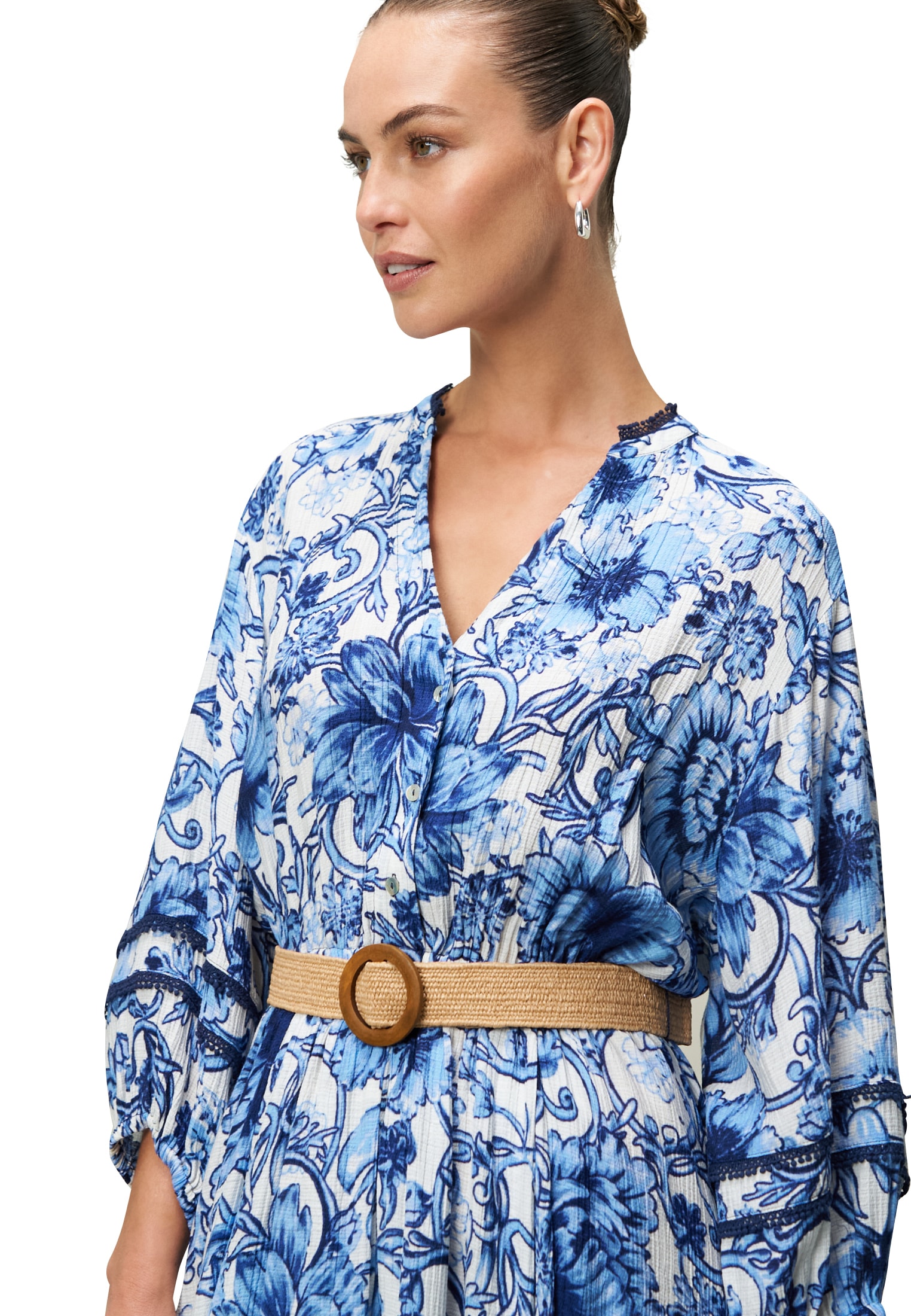 Zero Minikleid »Minikleid mit Blumendruck«
