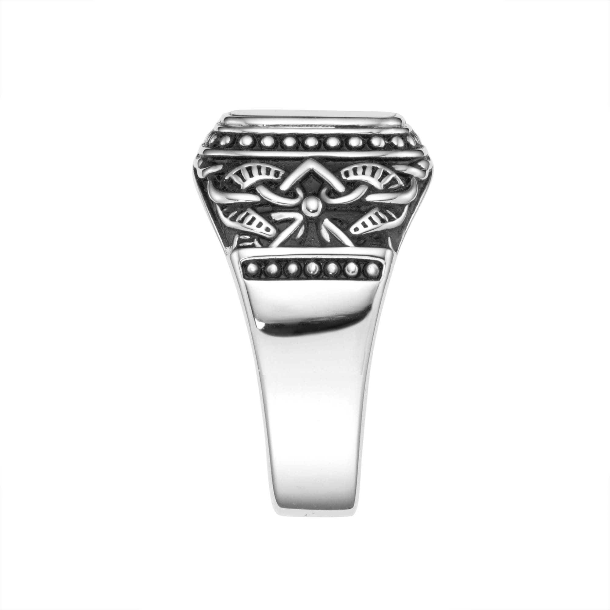 GIORGIO MARTELLO MILANO Silberring »Ring Siegelring mit schwarzer Achat-Einlage, Silber 925«