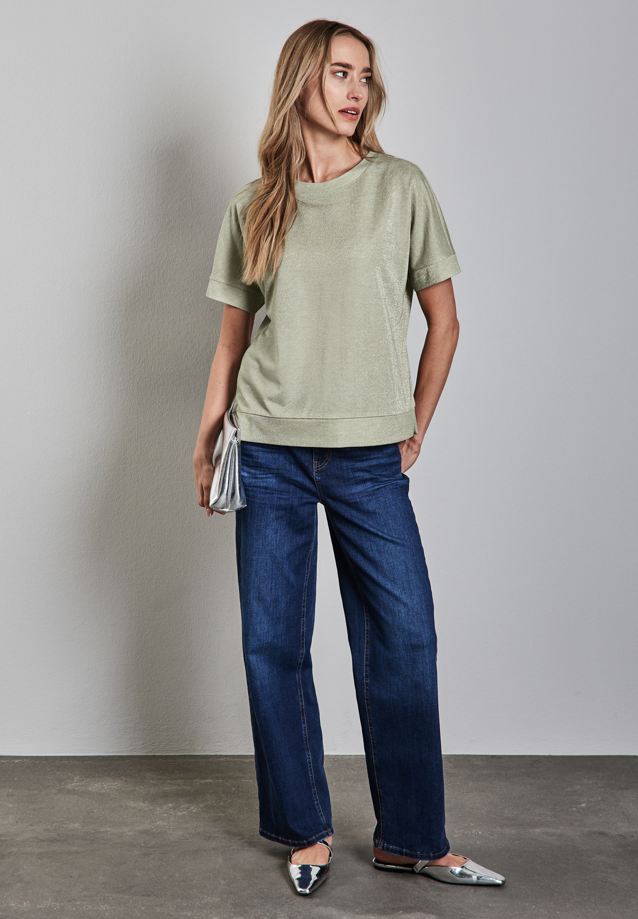 STREET ONE T-Shirt, mit Glitzerdetails