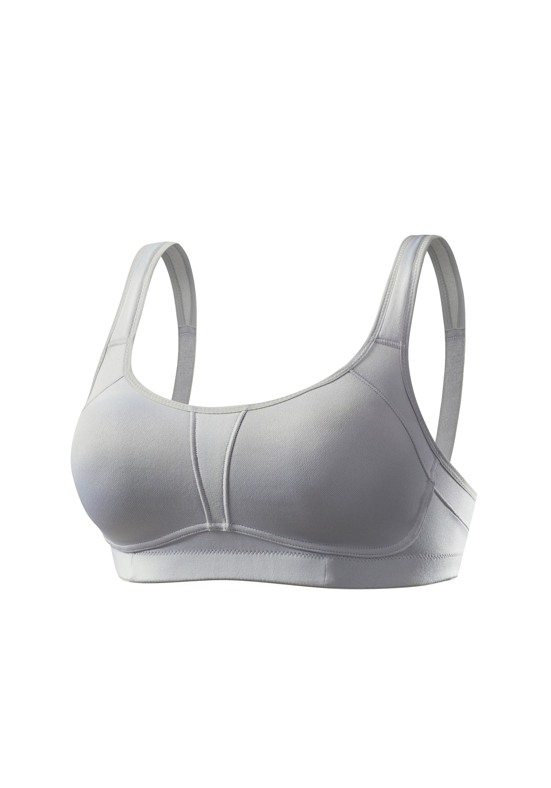 LASCANA ACTIVE Sport-BH »ohne Bügel aus COOLMAX-Material« mit breiten, leicht wattierten Trägern, große Größen, starker Halt
