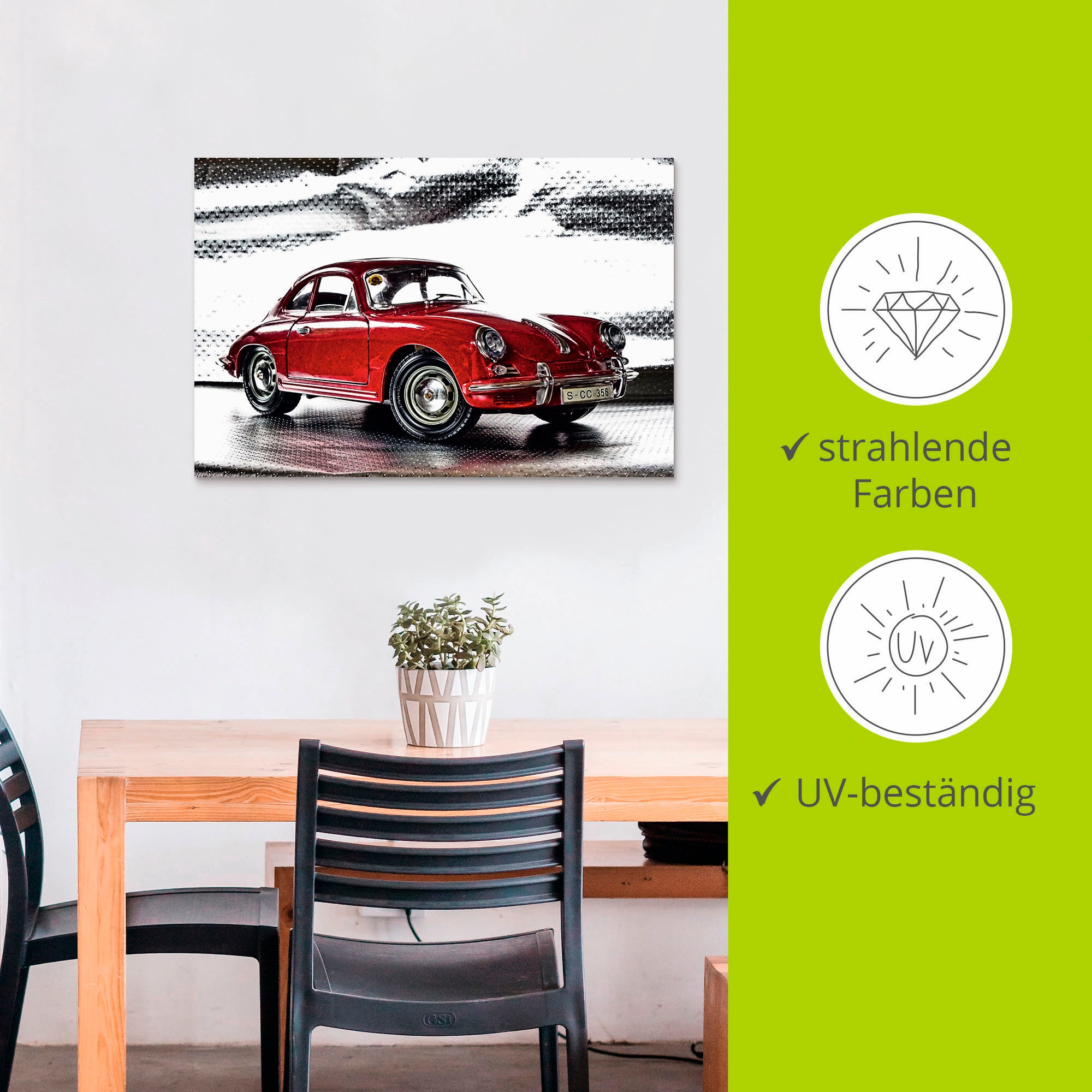 Artland Wandbild »Klassiker - Der Porsche 356« Auto 1 Stk. tlg. als Alubild, Leinwandbild, Poster in verschied. Größen