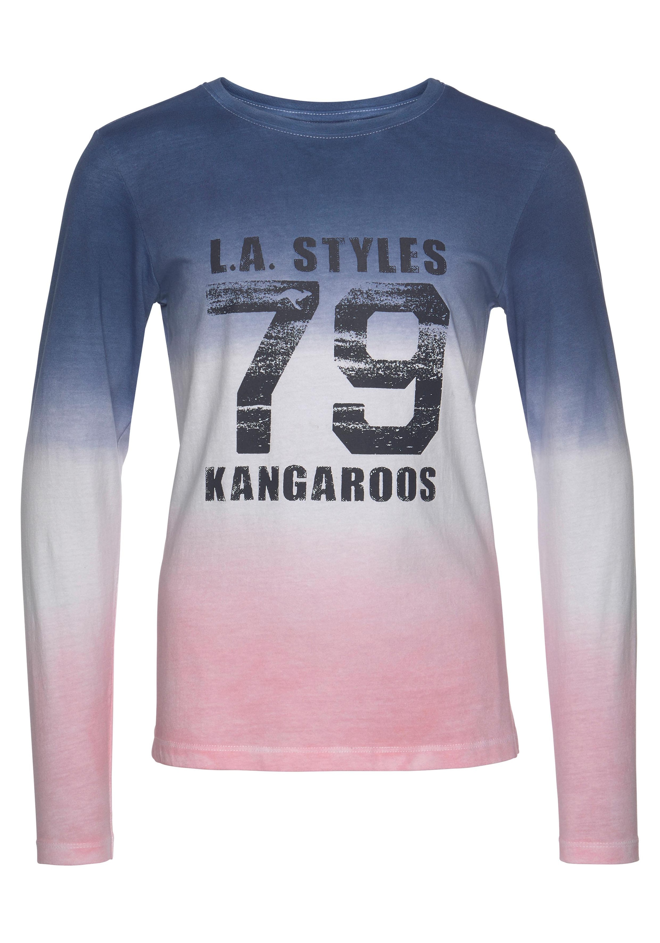 KangaROOS Langarmshirt, mit modischem Farbverlauf bei OTTO