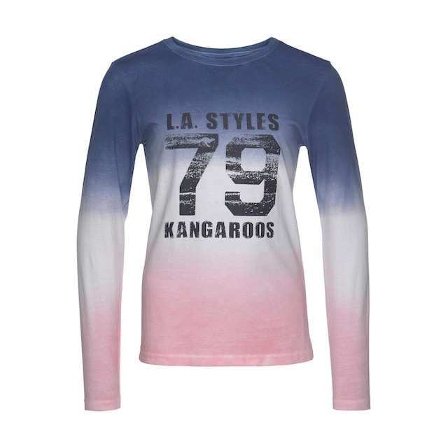 KangaROOS Langarmshirt, mit modischem Farbverlauf bei OTTO