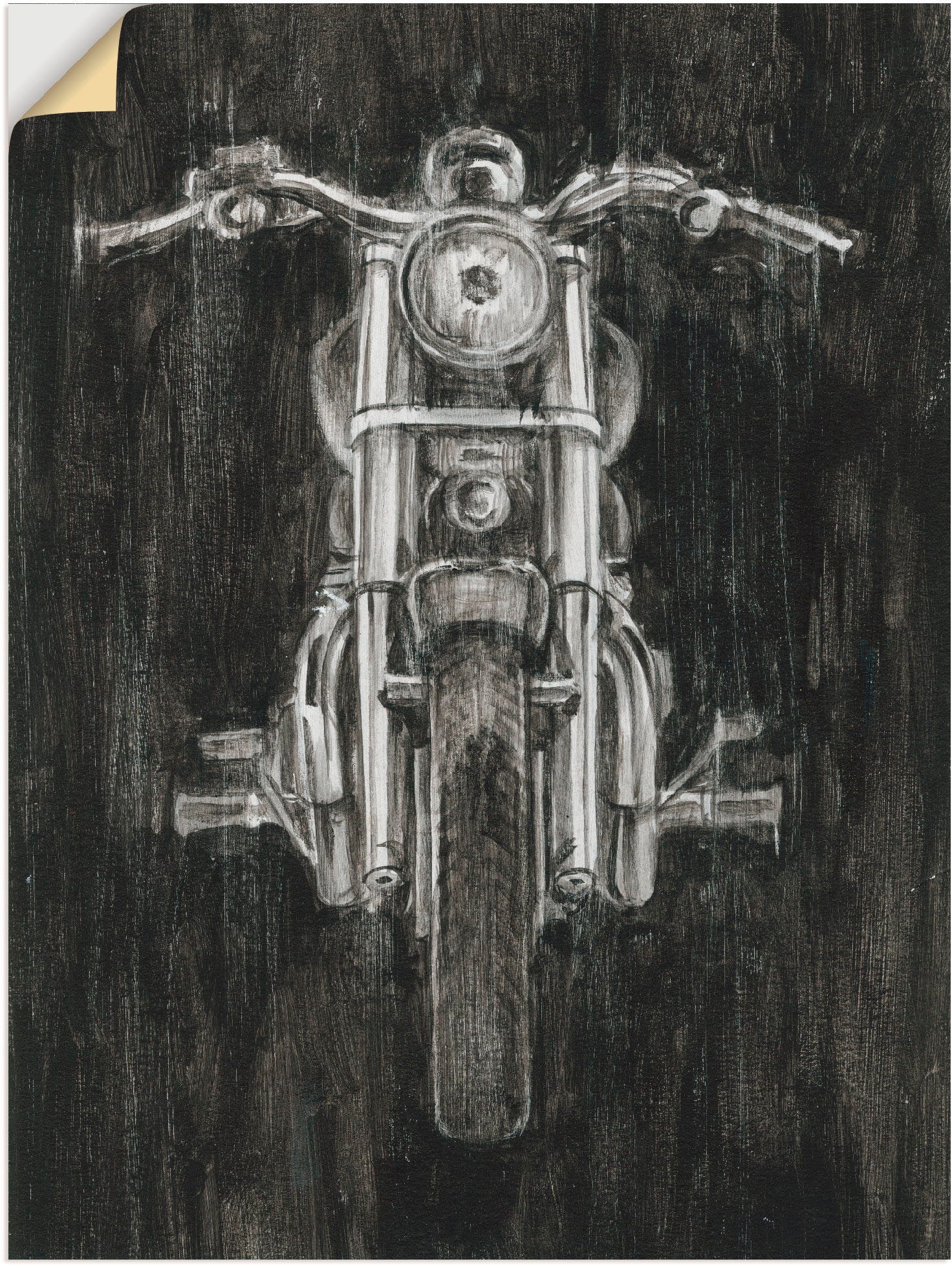 Artland Wandbild »Eisernes Pferd II«, Motorräder & Roller, (1 St.), in vielen Größen & Produktarten - Alubild / Outdoorbild für den Außenbereich, Leinwandbild, Poster, Wandaufkleber / Wandtattoo auch für Badezimmer geeignet