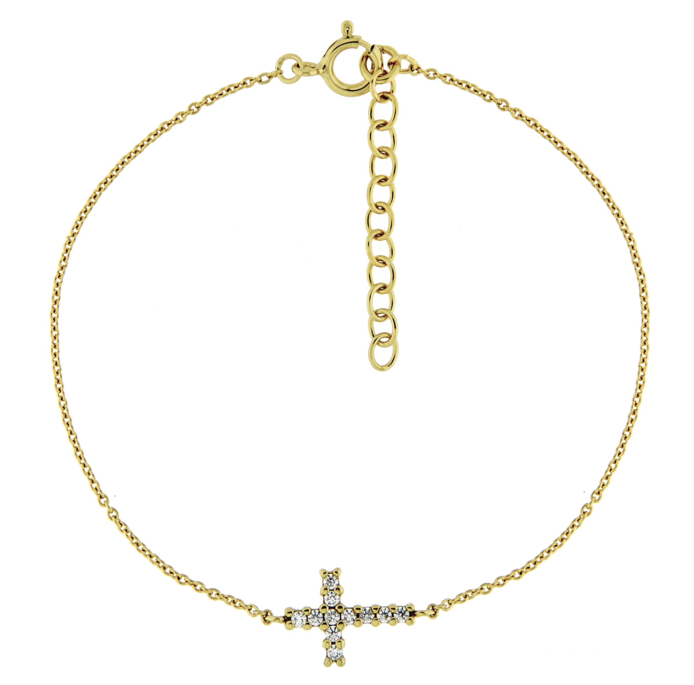 Smart Jewel Armband »Armband Mittelteil Kreuz, Zirkonia Steine, Silber 925«
