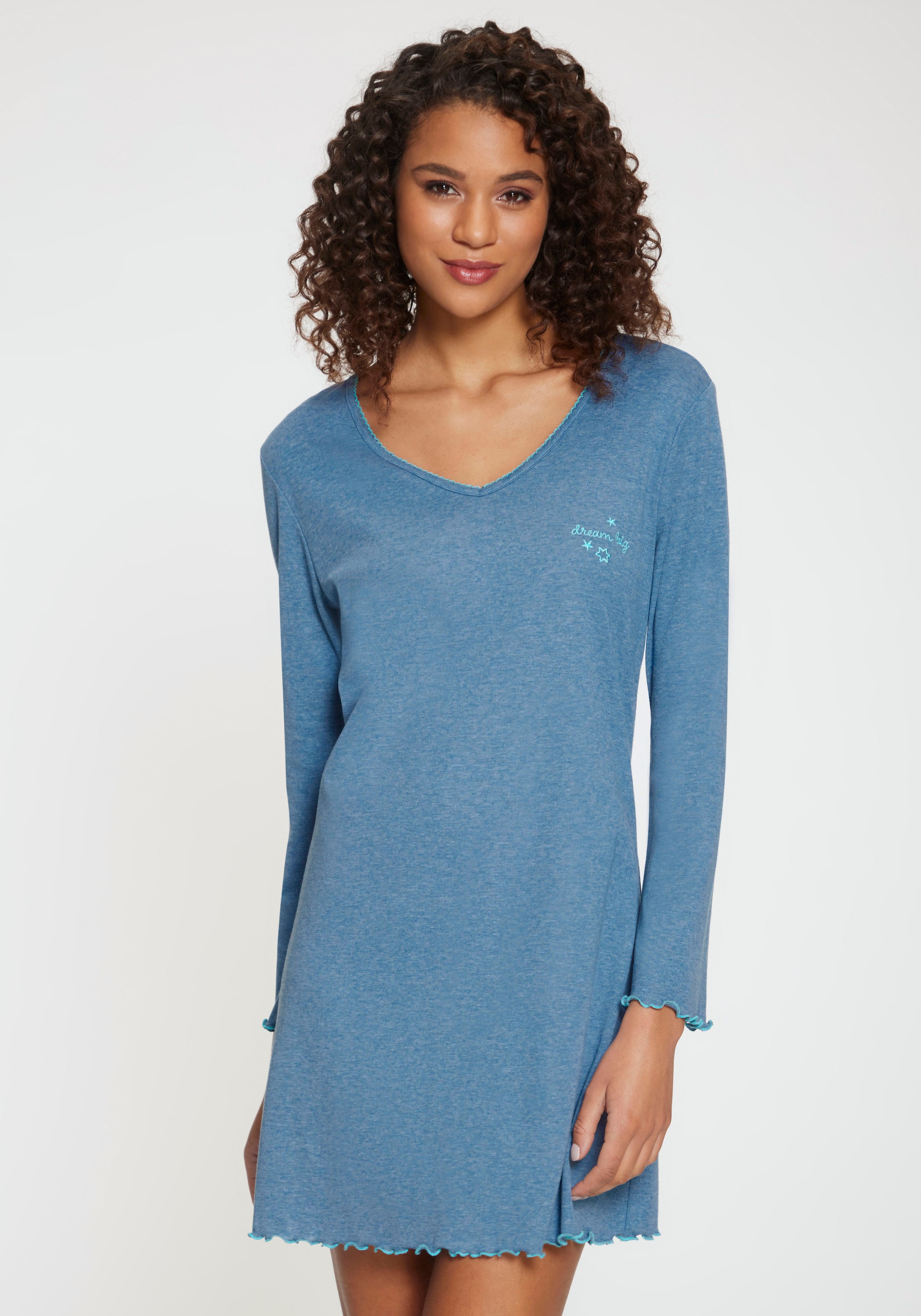 s.Oliver Nachthemd 1 Stk. tlg. mit Trompetenärmeln