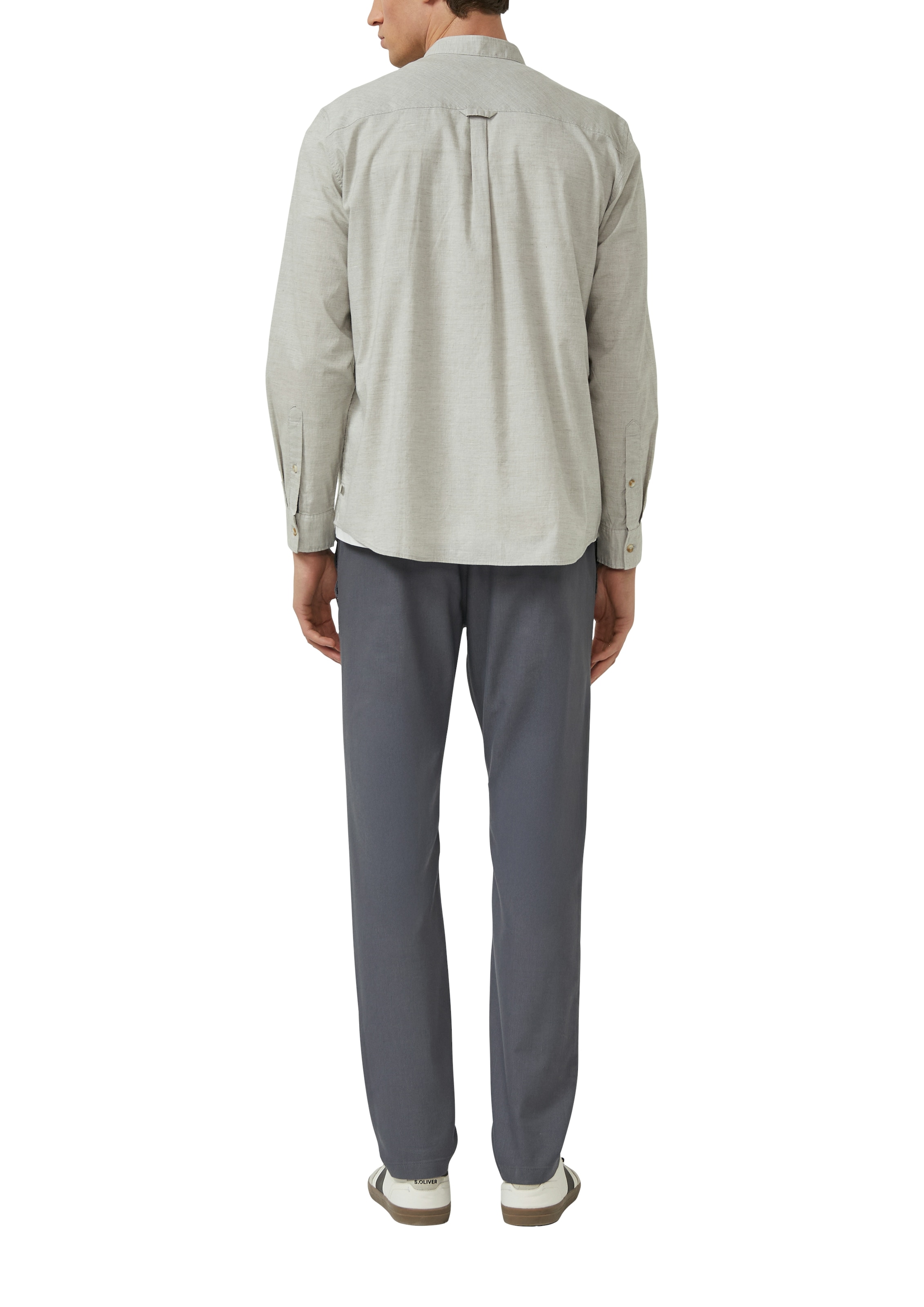 s.Oliver Langarmhemd mit Stehkragen und Knopfleiste
