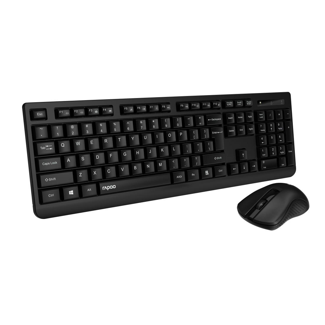 Rapoo Tastatur- und Maus-Set »X1700, Kabelloses Multi-Mode-Deskset, QWERTZ«