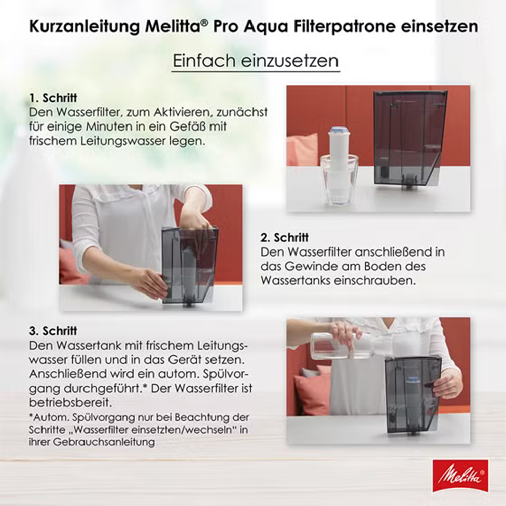 Melitta Wasserfilter »3-er Pro Aqua« Packung, 3 Wasserfilter, 3 Stk. tlg.