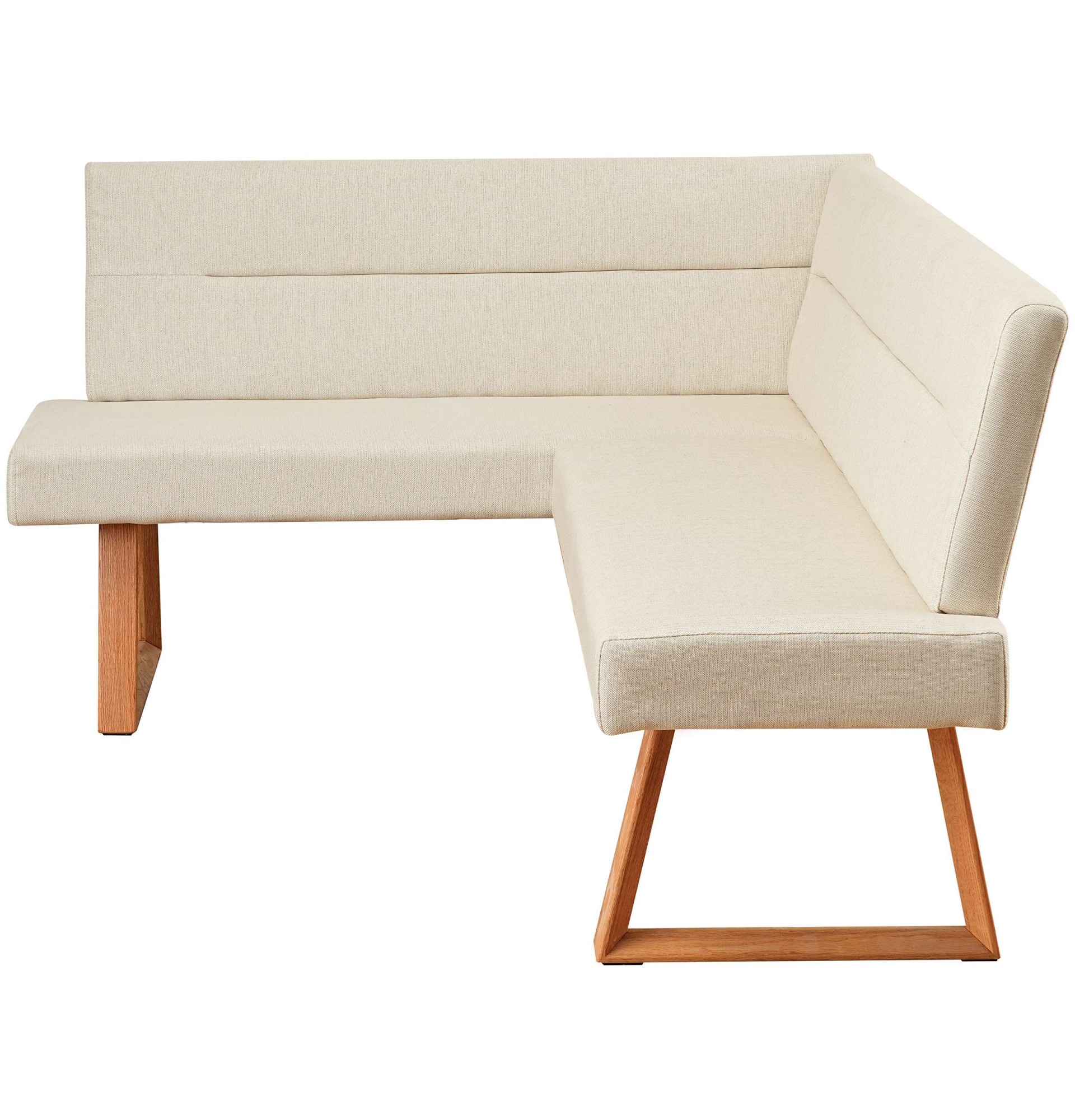 OTTO home Eckbank »Emilia« Beine aus massiver Eiche, pflegeleichtem Webstoff Bezug, Breite 190 cm