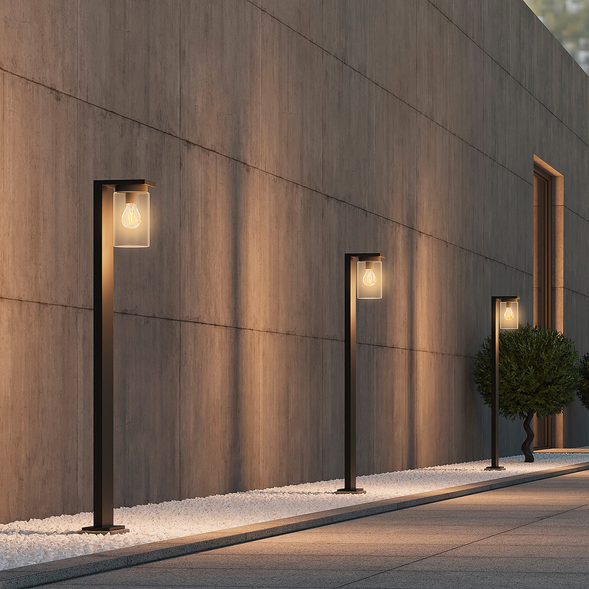 TRIO Leuchten Außen-Stehlampe »ARDILA, Stehleuchte Outdoor Garten Terrasse Höhe 1m, exkl 1xE27 max40W« E27 1 Stk. warmweiß - kaltweiß Garten Stehlampe IP44 mit Dämmerungssensor, Leuchtmittel wechselbar