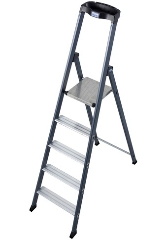 Stehleiter »SePro S«, Alu eloxiert, 1x5 Stufen, Arbeitshöhe ca. 305 cm