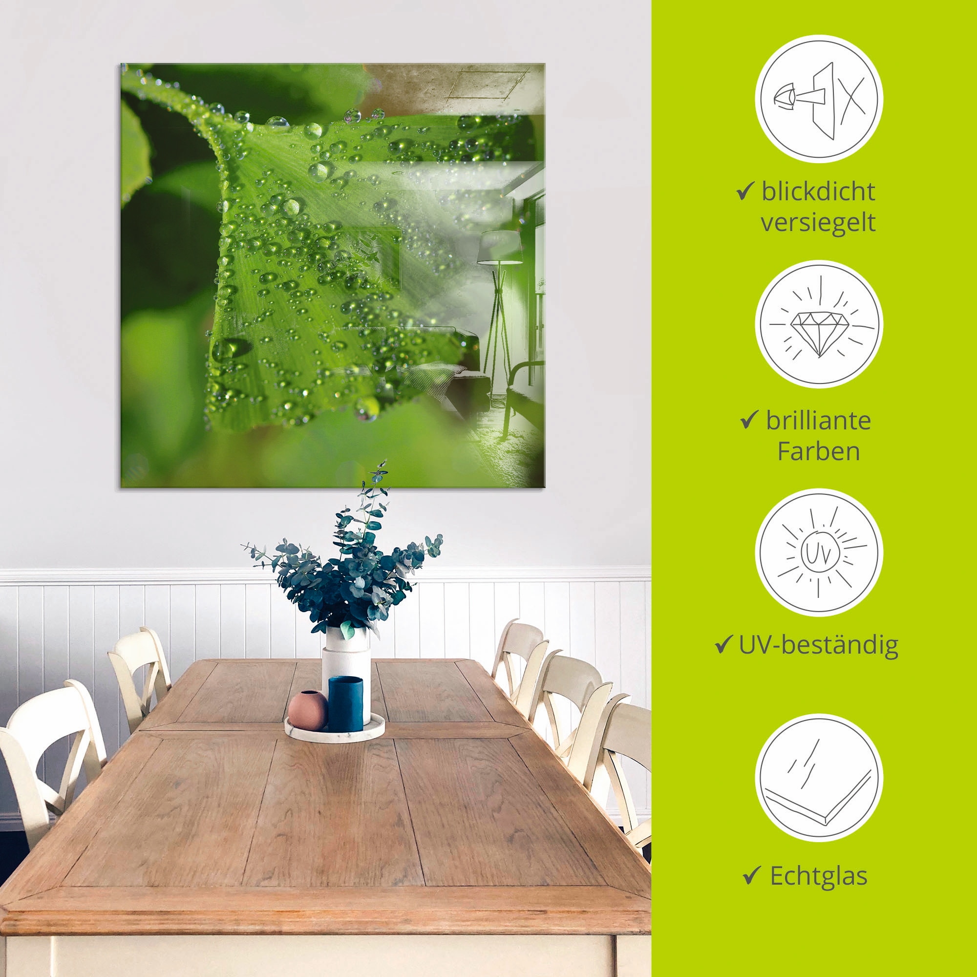 Artland Glasbild »Ginkgo« Blätter 1 Stk. tlg. in verschiedenen Größen