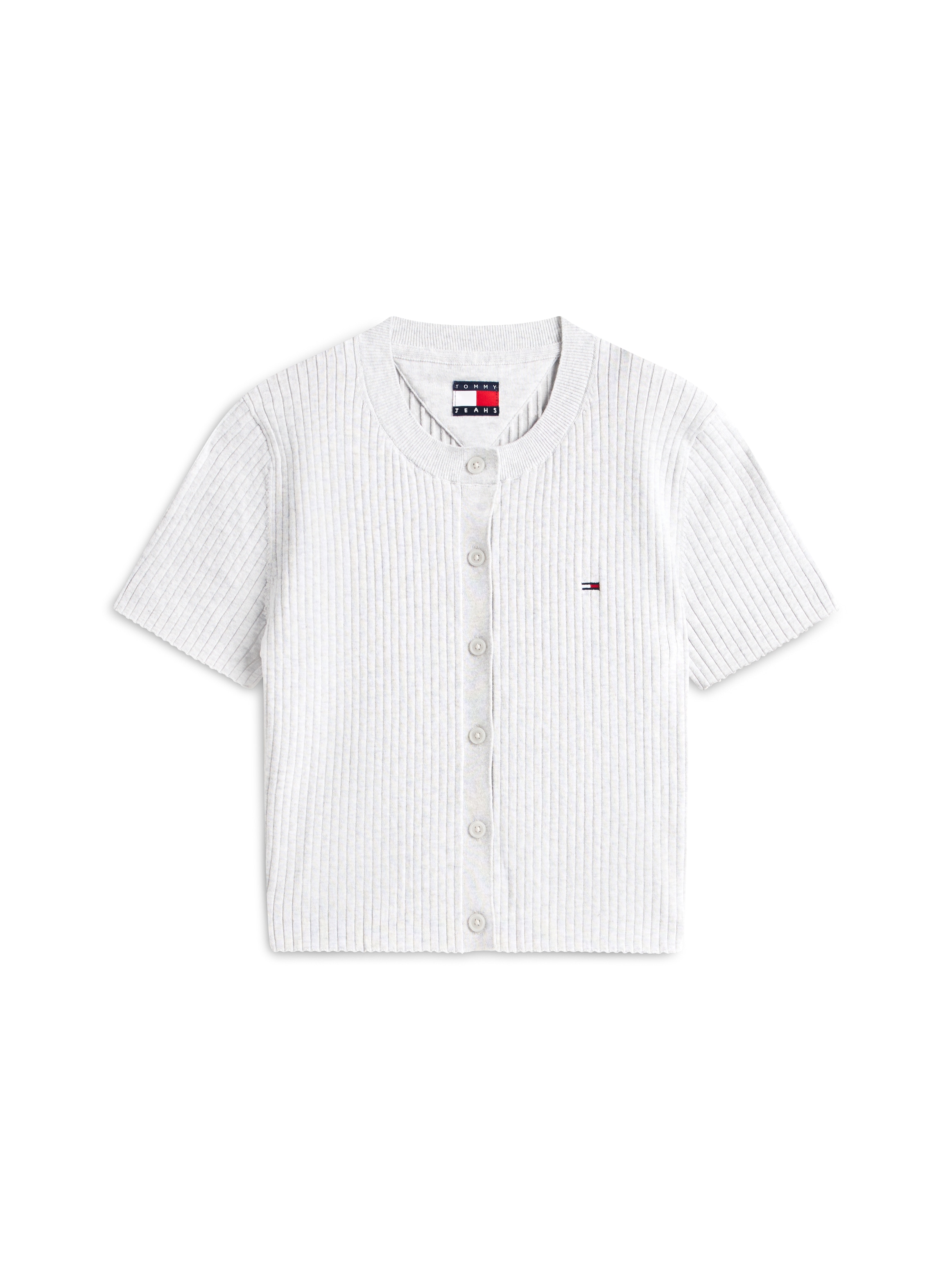 Tommy Jeans Strickjacke »TJW ESSENTIAL SS RIB CARDIGAN« mit gerippter Struktur, Slim Fit