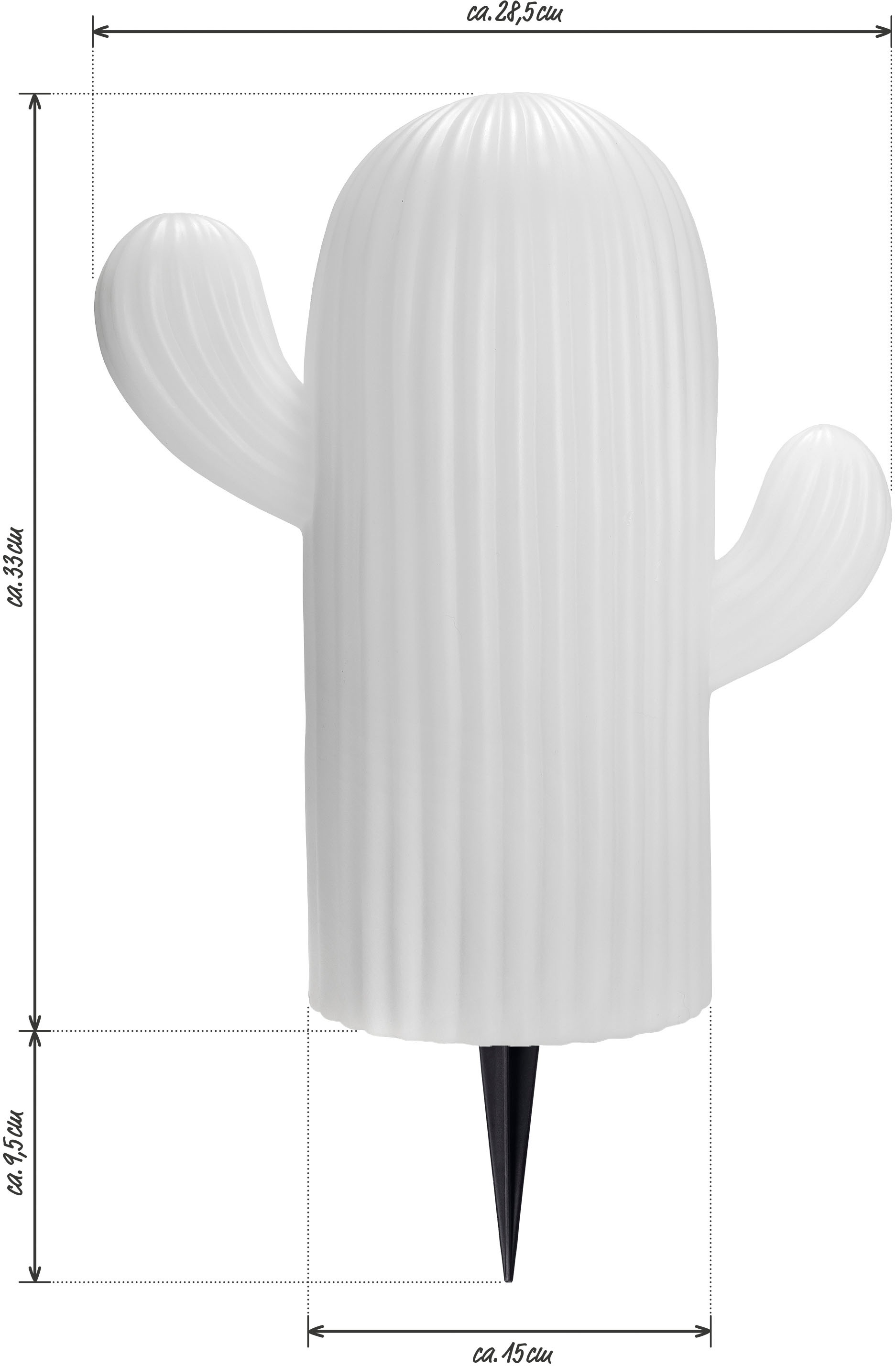 my home LED Solarleuchte »Elowyn, LED-Solar Kaktus« LED-Modul 1 Stk. RGB | Warmweiß mit Erdspieß und Fernbedienung