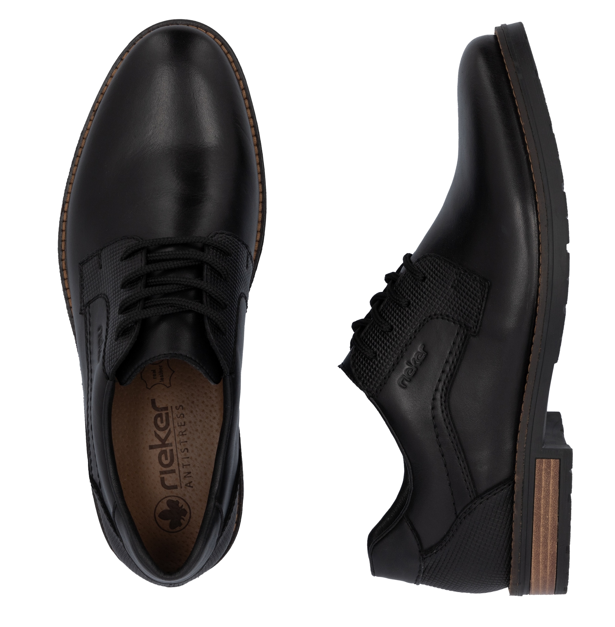 Rieker Schnürschuh  mit dezentem Logoschriftzug, Freizeitschuh, Halbschuh, Schnürschuh