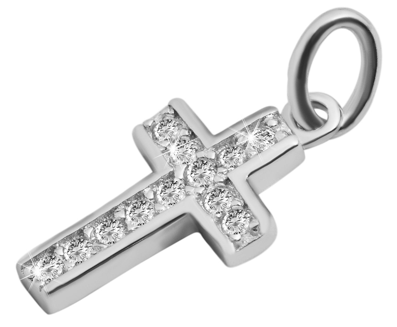 Adelia´s Kreuzanhänger »Damen Anhänger ¿ Kreuz Kreuzanhänger aus 925 Silber mit Zirkonia«