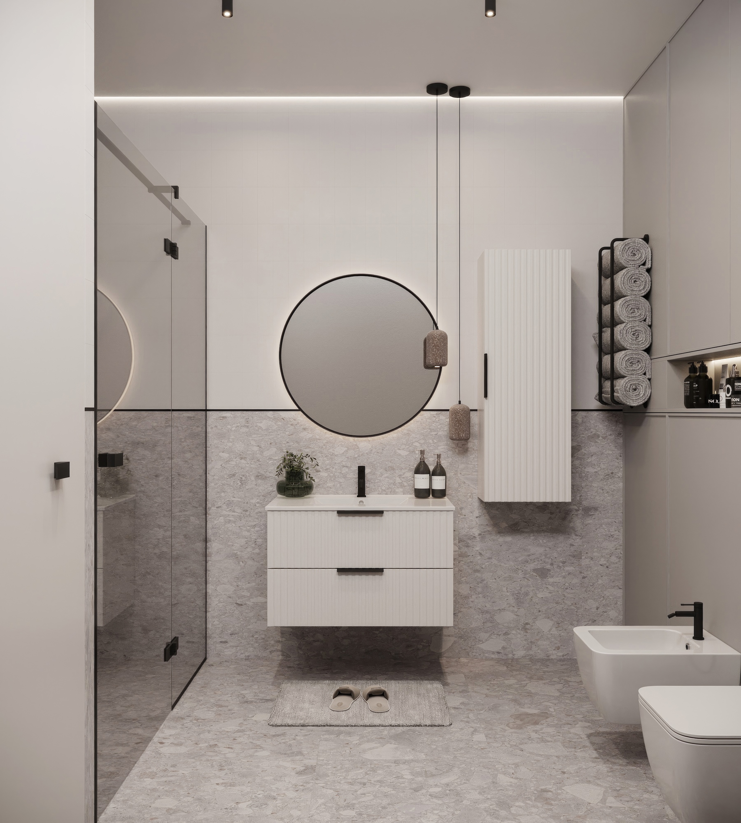 welltime Waschtisch »TIBU mit Waschbecken, Badmöbel, zwei Schubladen, Breite 60/80 cm« Badschrank mit Waschbecken, Softclose, Maße B/H/T: 81,5/53/47 cm