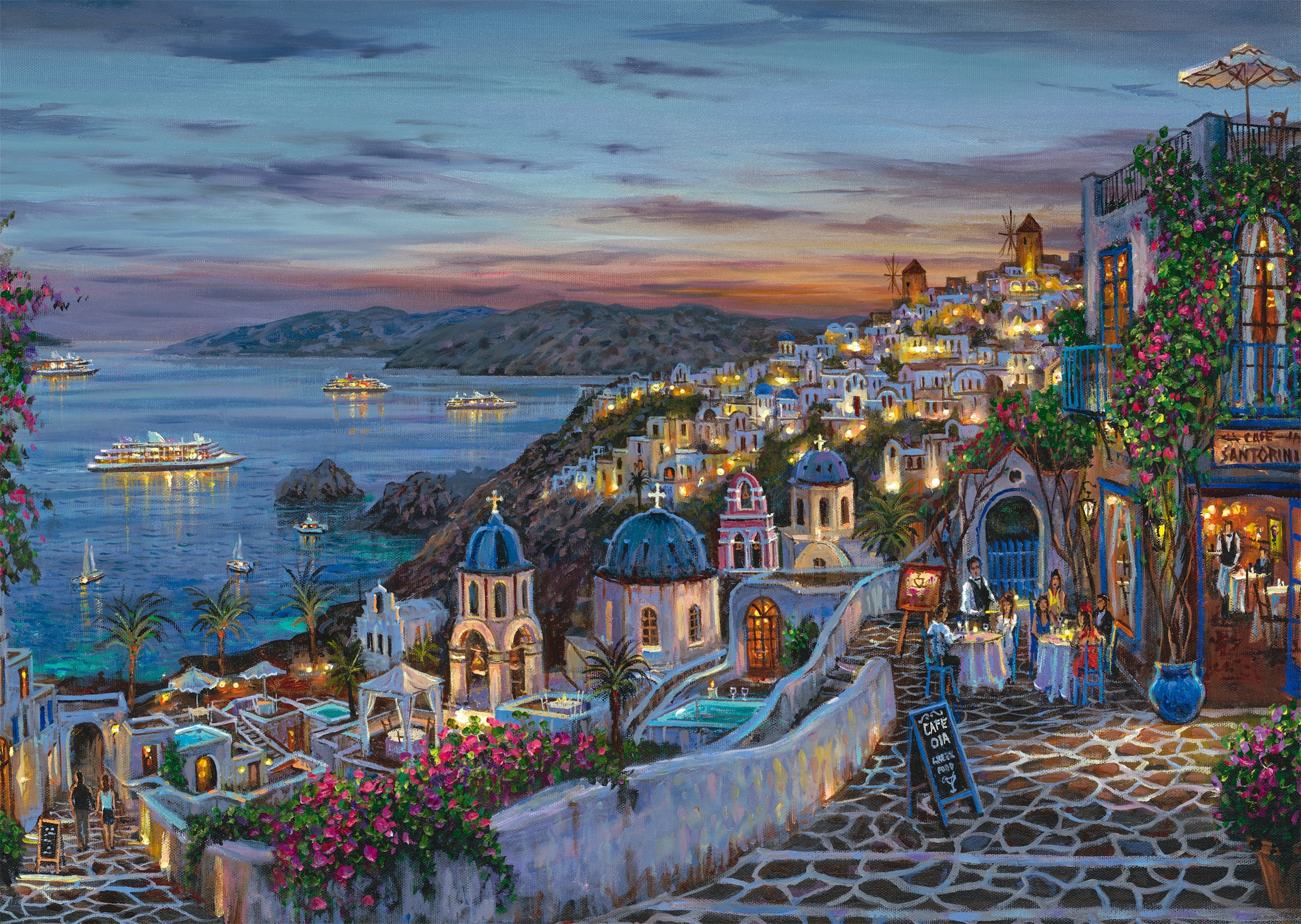 Schmidt Spiele Puzzle »Robert Finale, Santorini Sonnenuntergang« Made in Germany