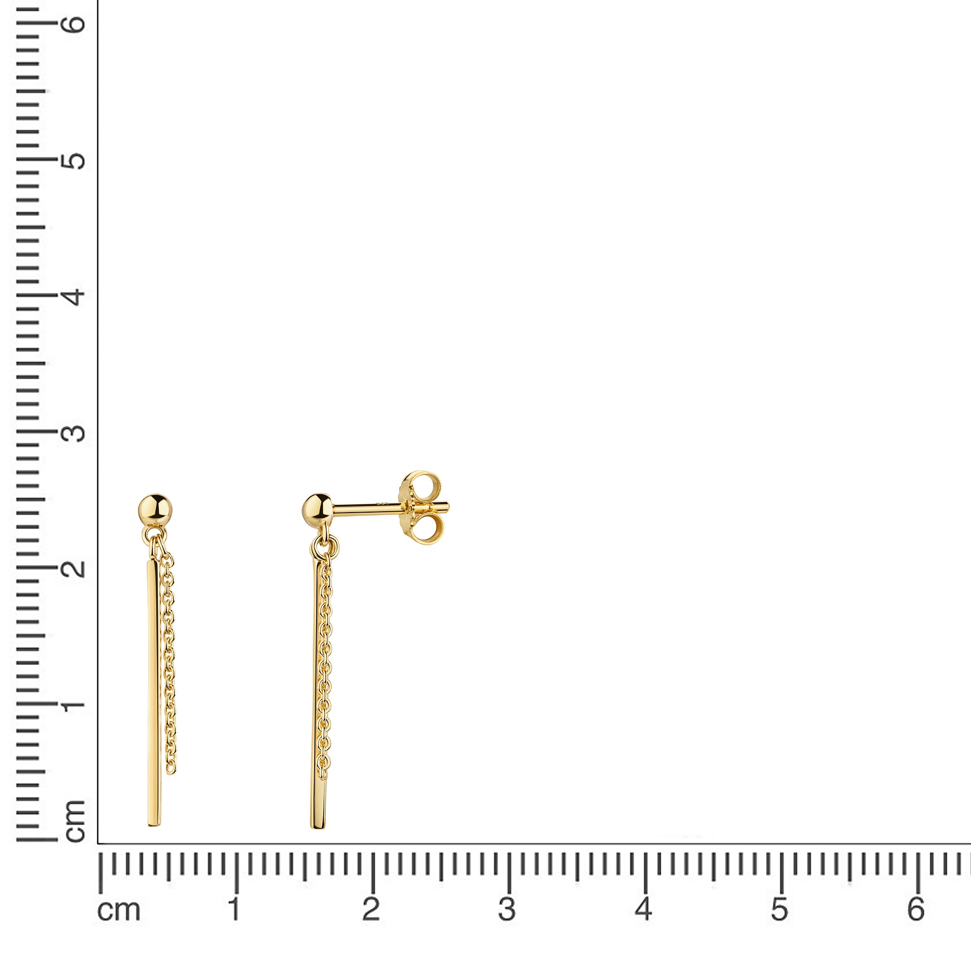 Firetti Paar Ohrstecker »Schmuck Geschenk Gold 333 Ohrschmuck Ohrringe Stab Kette«