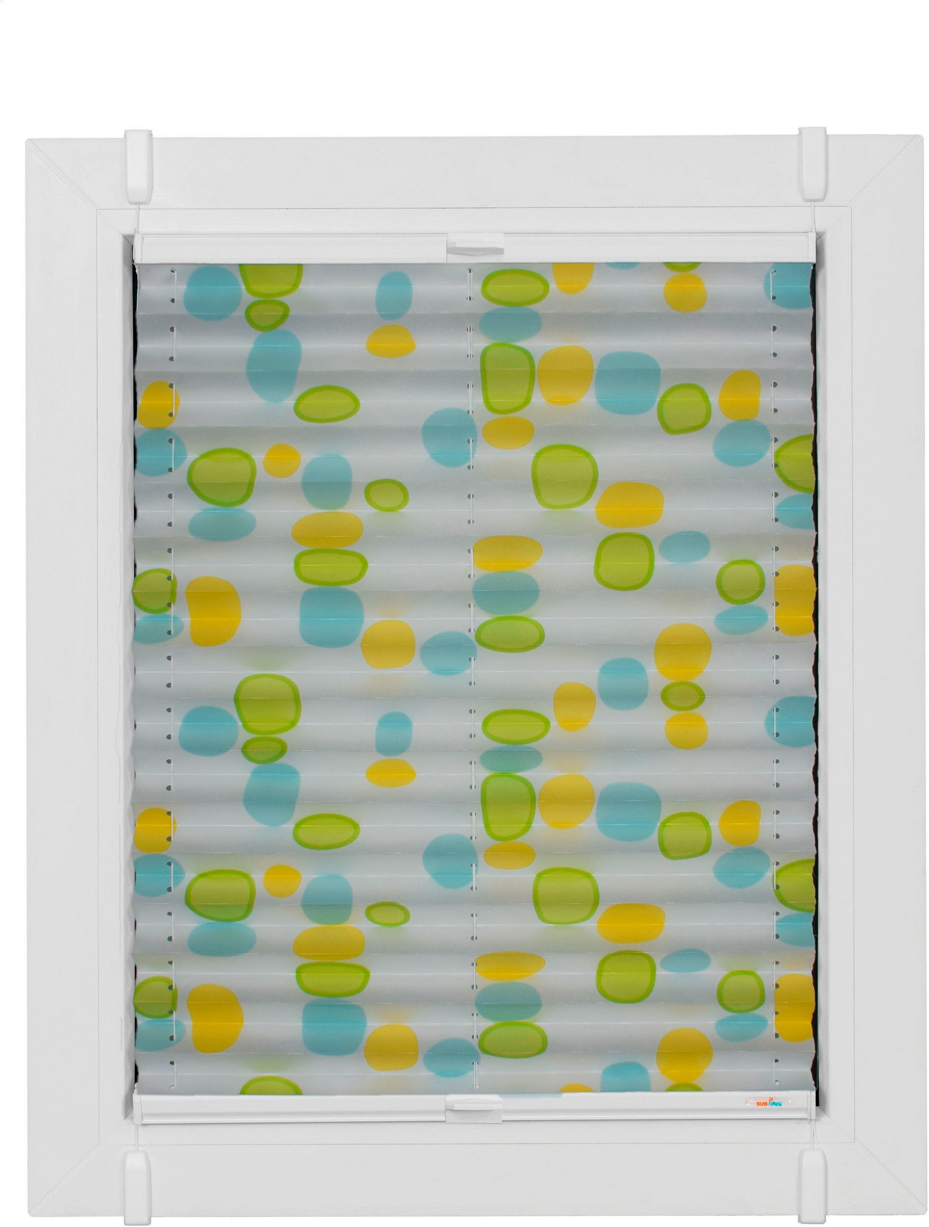 Plissee nach Maß, »Young Style Bubbles«, sunlines, Lichtschutz, ohne Bohren, verspannt