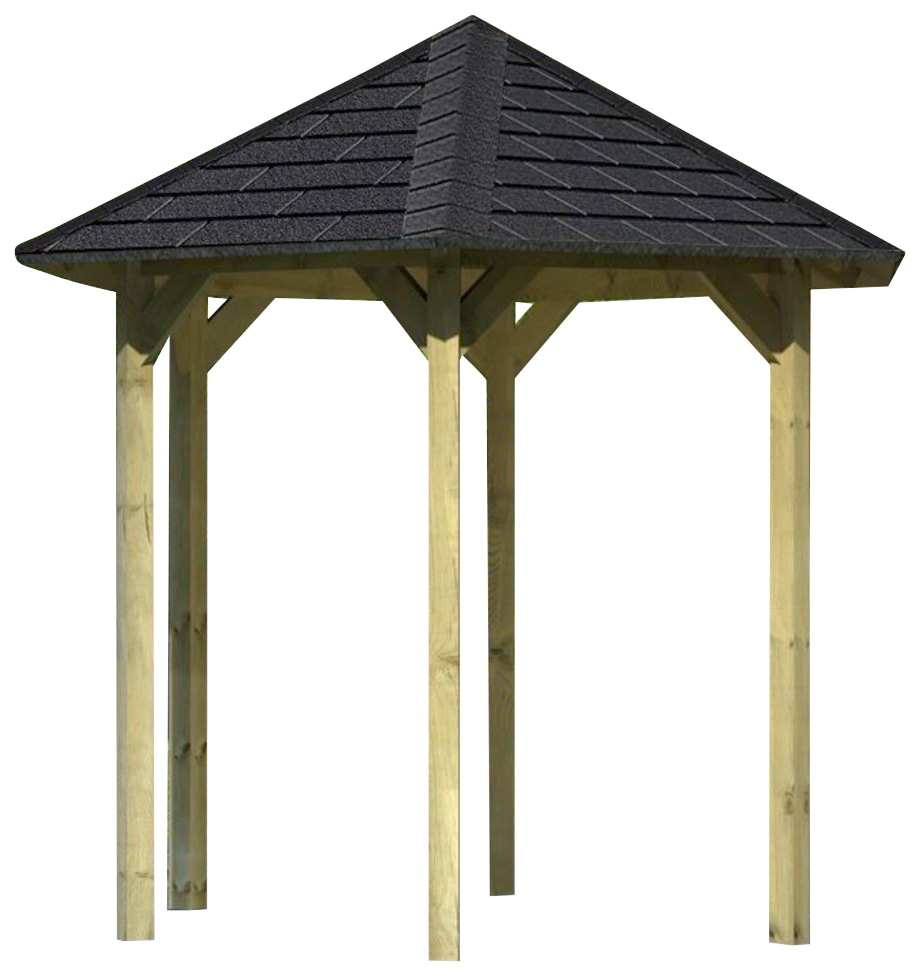 Karibu Pavillon »Lissabon« BxTxH: 260x299x280 cm, mit schwarzen Dachschindeln