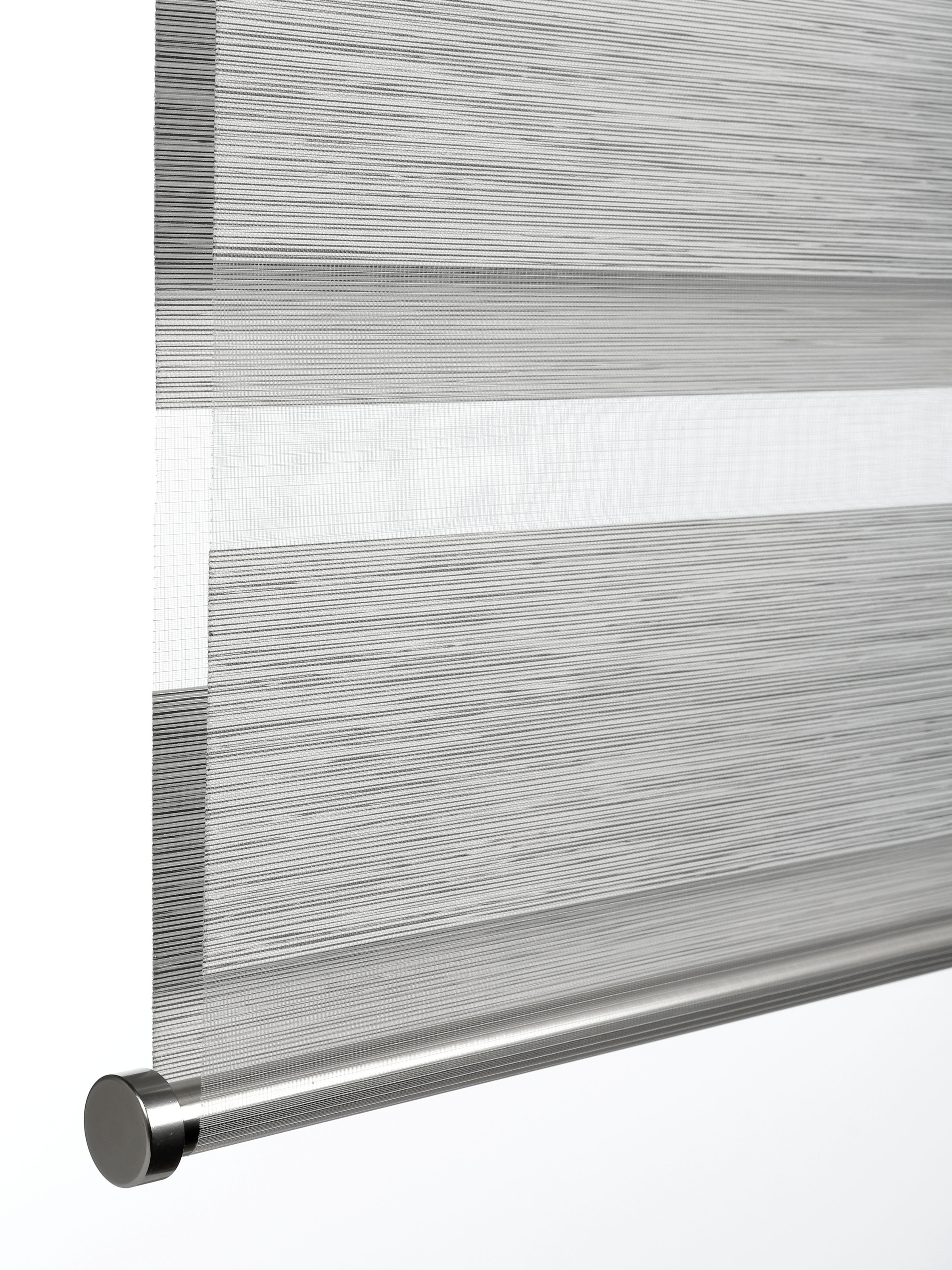 GARDINIA Doppelrollo »de luxe«, halbtransparent, Sichtschutz, mit Bohren/ohne Bohren, freihängend, hochwertiges Gesamtkonzept mit silbernen Metallkomponenten