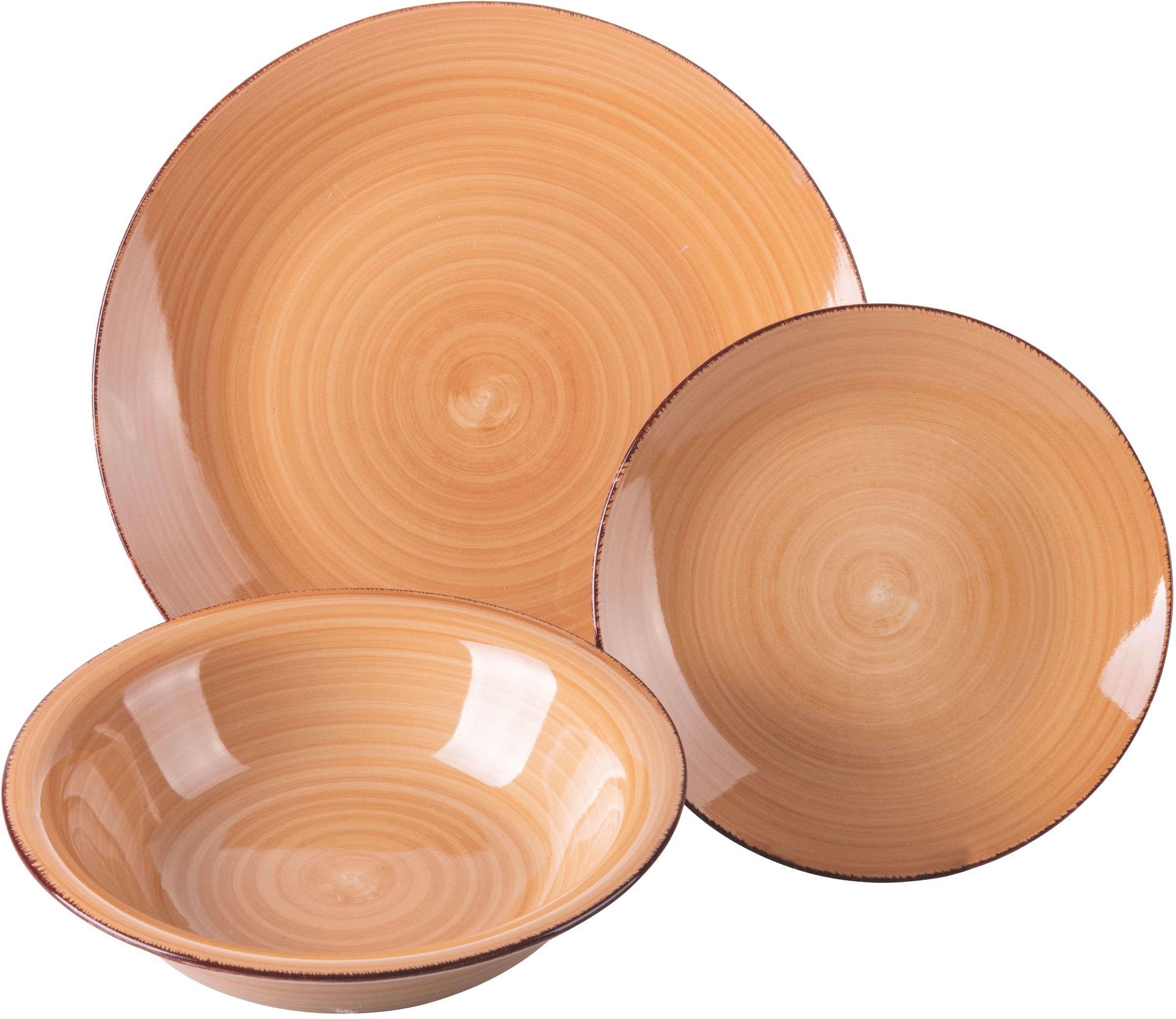 Villa d'Este Teller-Set »Geschirr-Set Baita Chocolate«, (Set, 12 tlg.), Service, Tafelservice