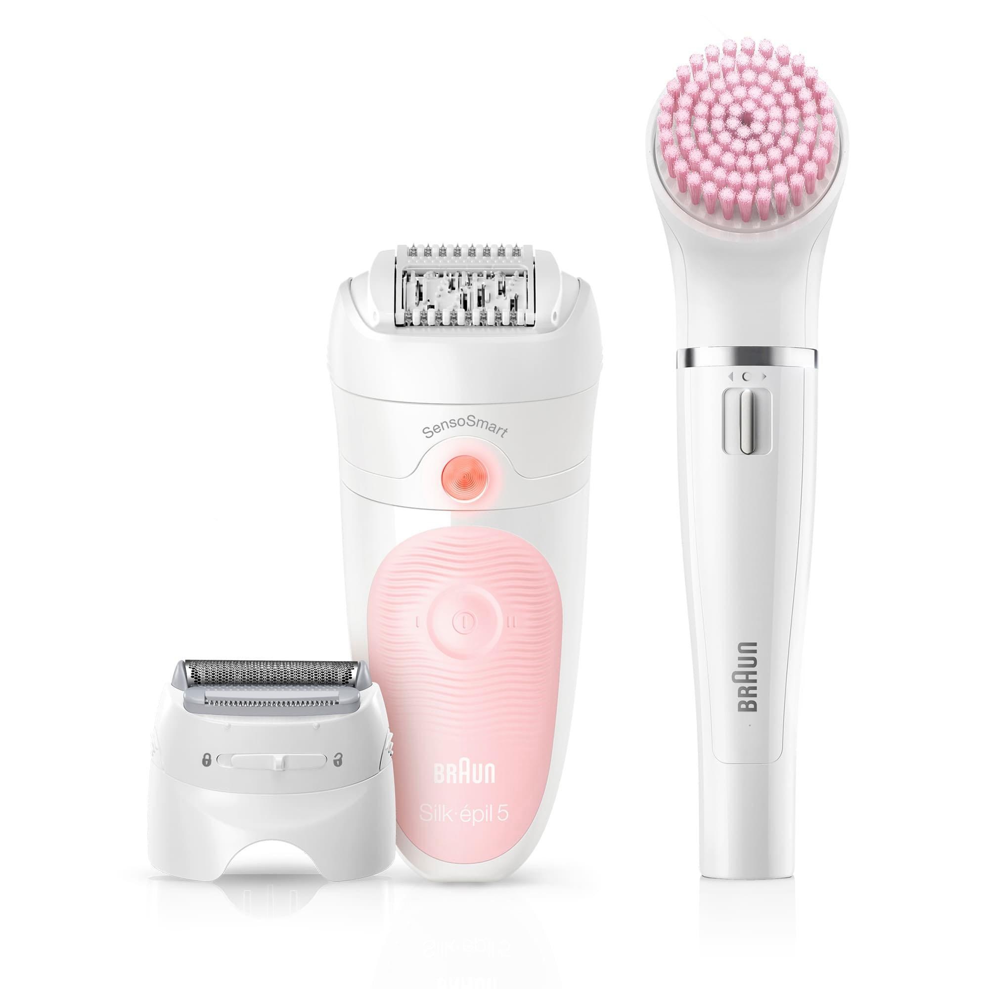 Braun Epilierer »Silk-épil Deluxe Beauty-Set 5-895«, 4 St. Aufsätze, Kabellose Wet&Dry Haarentfernung 6-in-1 Epilierer für Gesicht & Körper