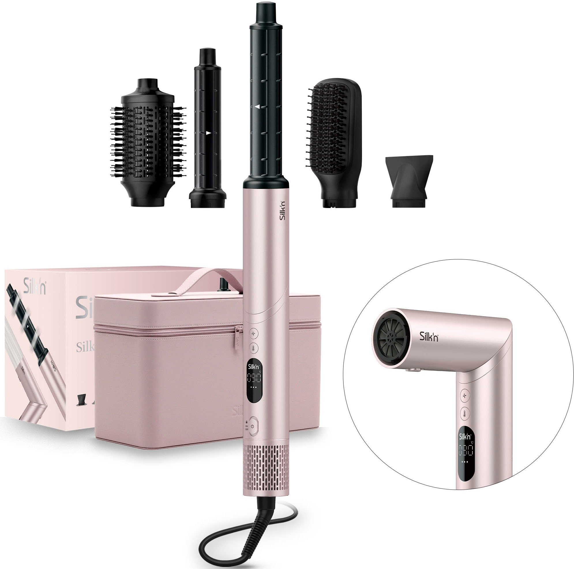 Silk'n Multihaarstyler »SilkyAirFlex« 5 Aufsätze 5in1 in pink