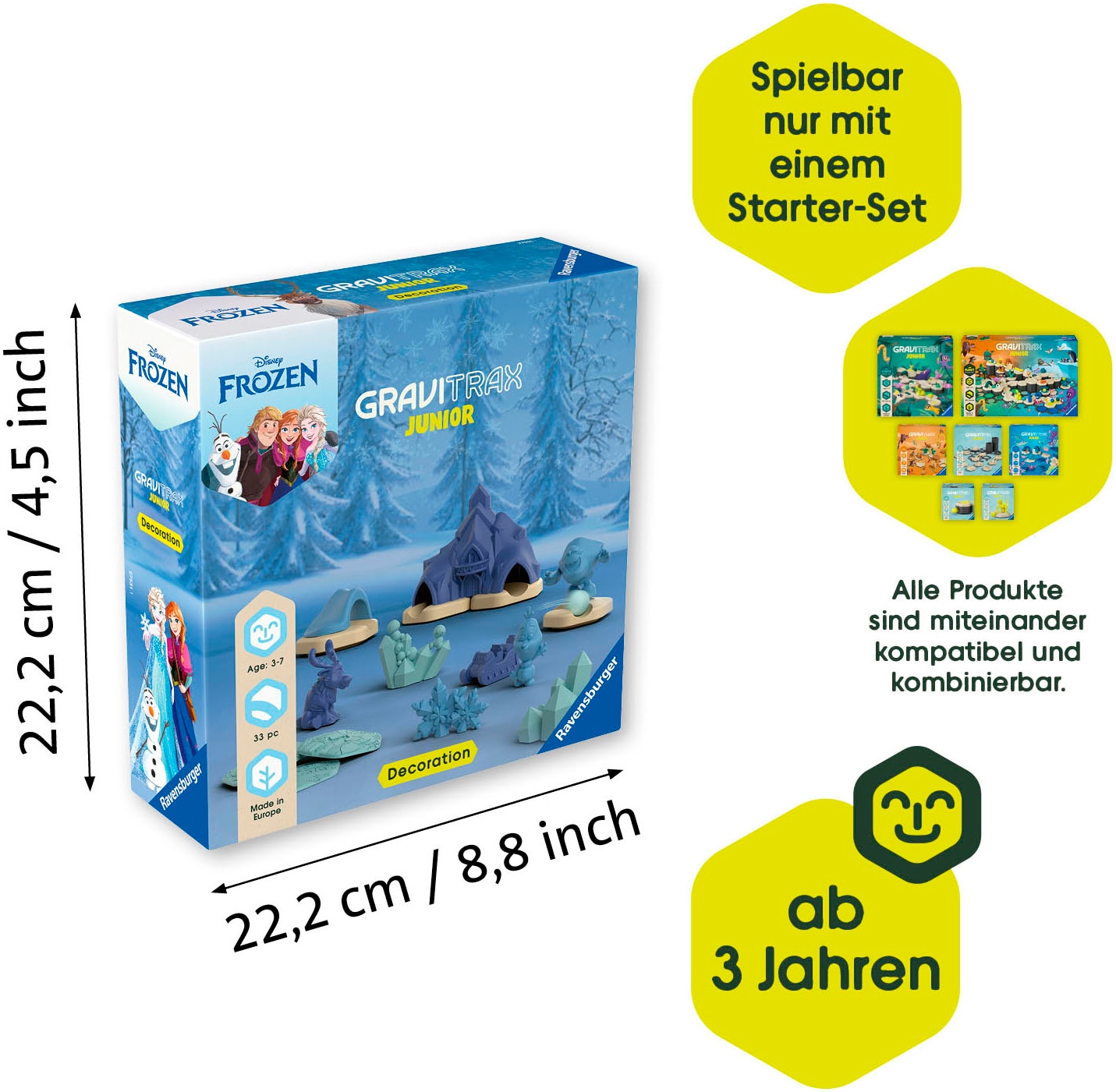 Ravensburger Kugelbahn-Bausatz »GraviTrax Junior Extension Disney Frozen«, Made in Europe