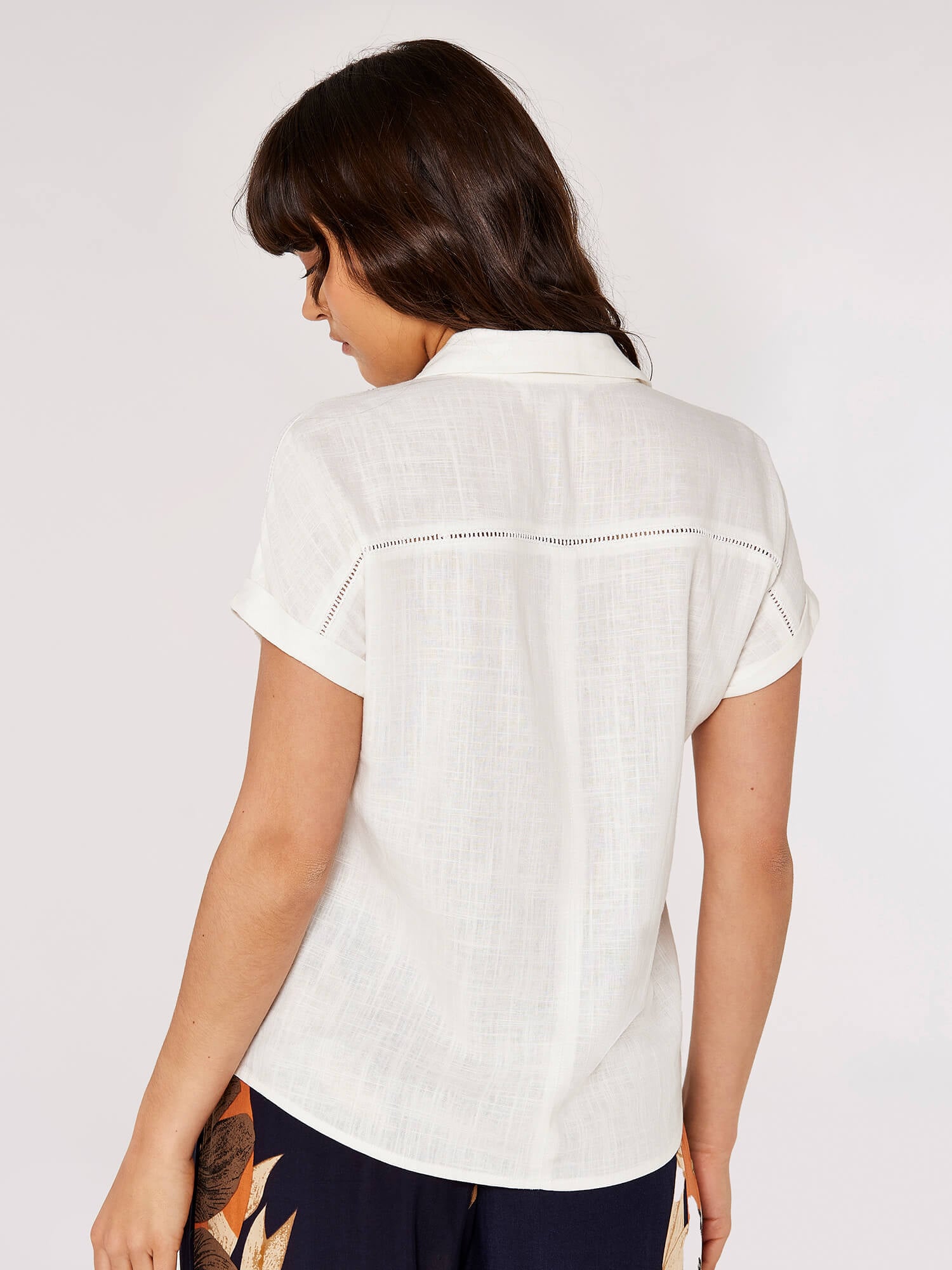 Apricot Klassische Bluse »Leinenhemd mit Knöpfen« 1 mit Umschlagärmeln
