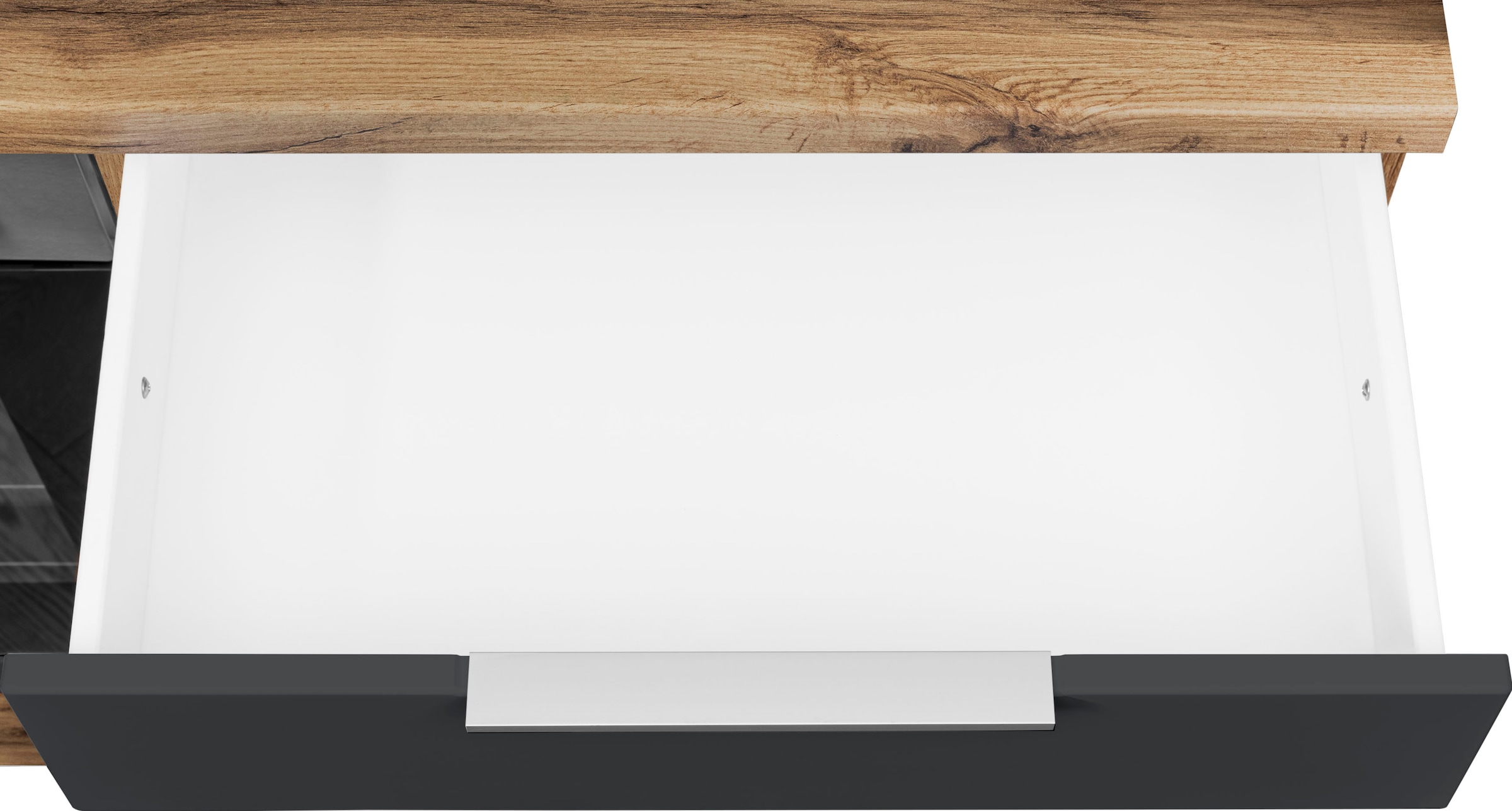 KOCHSTATION Küchenzeile »KS-Luhe« 240 cm breit, wahlweise mit oder ohne E-Geräten, gefräste MDF-Fronten