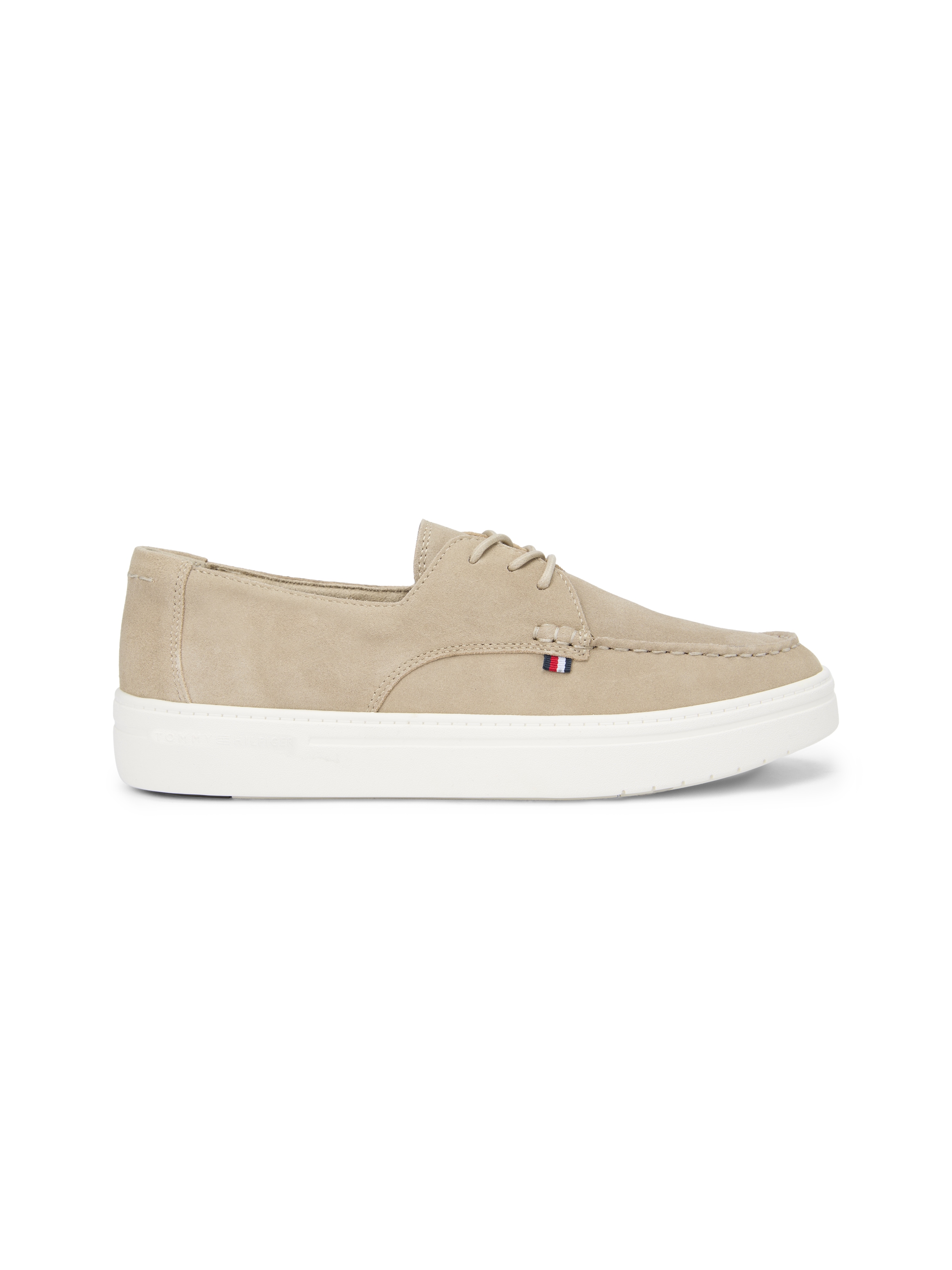 Tommy Hilfiger Bootsschuh »CASUAL SUEDE STITCH TOE HYBRID«  Schnürschuh, Halbschuh, Freizeitschuh mit abgesteppter Ziernaht
