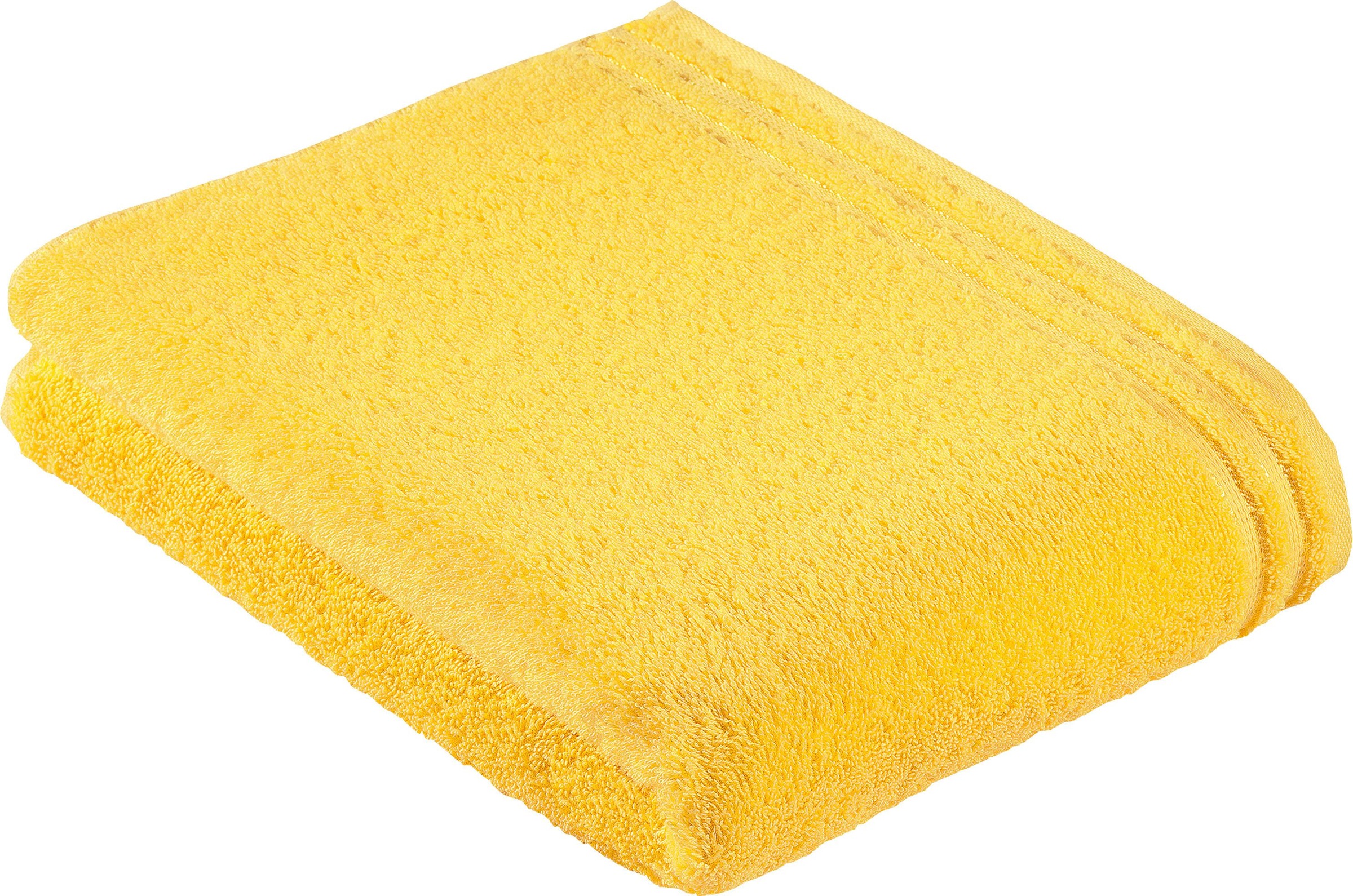 Vossen Badetuch »Calypso Feeling«, (1 St., 67 x 140 cm), mit schmaler Bordüre aus 100% Baumwolle, Vegan, einfarbig