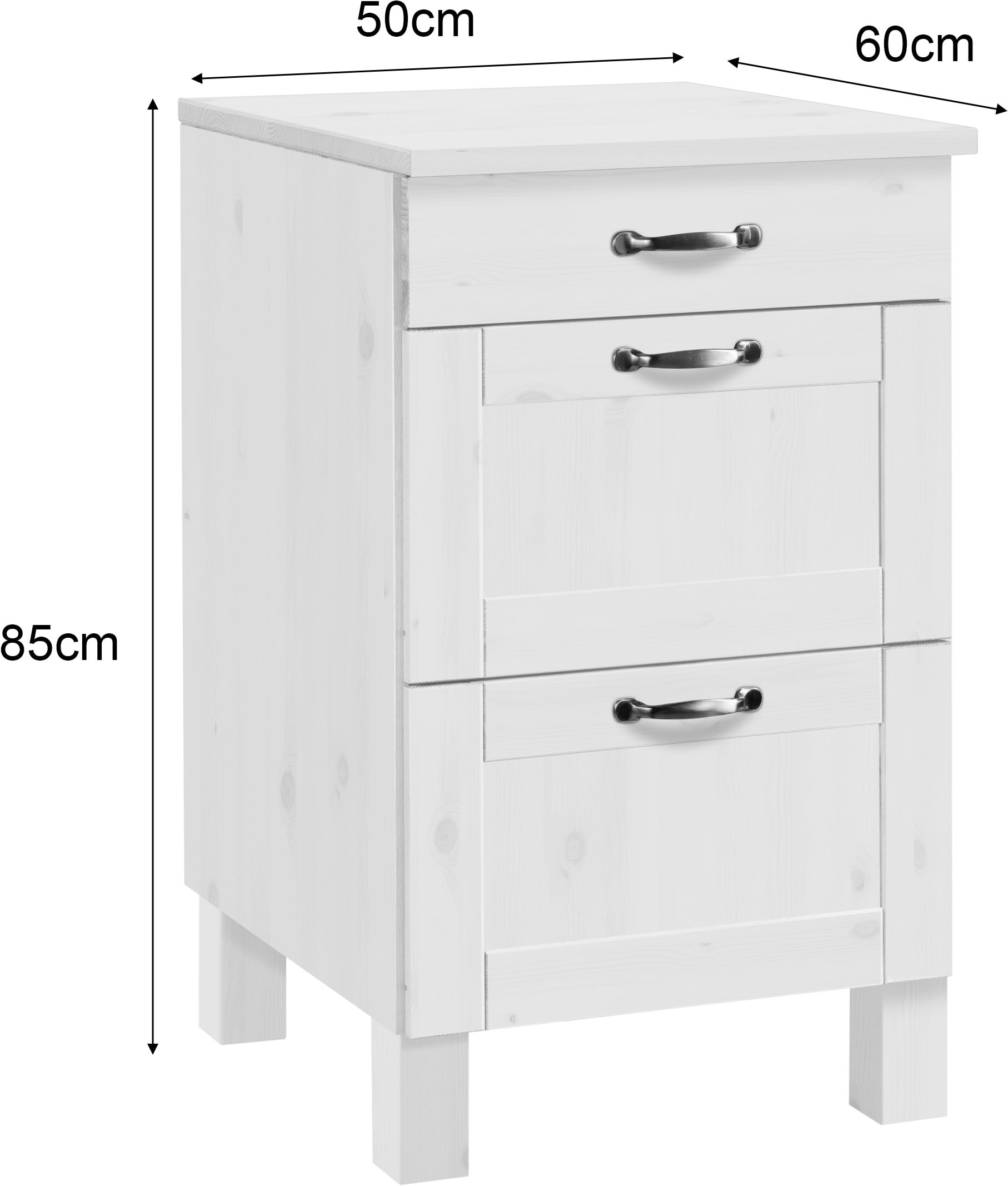 Home affaire Unterschrank »Alby« Breite 50 cm, 3 Schubladen