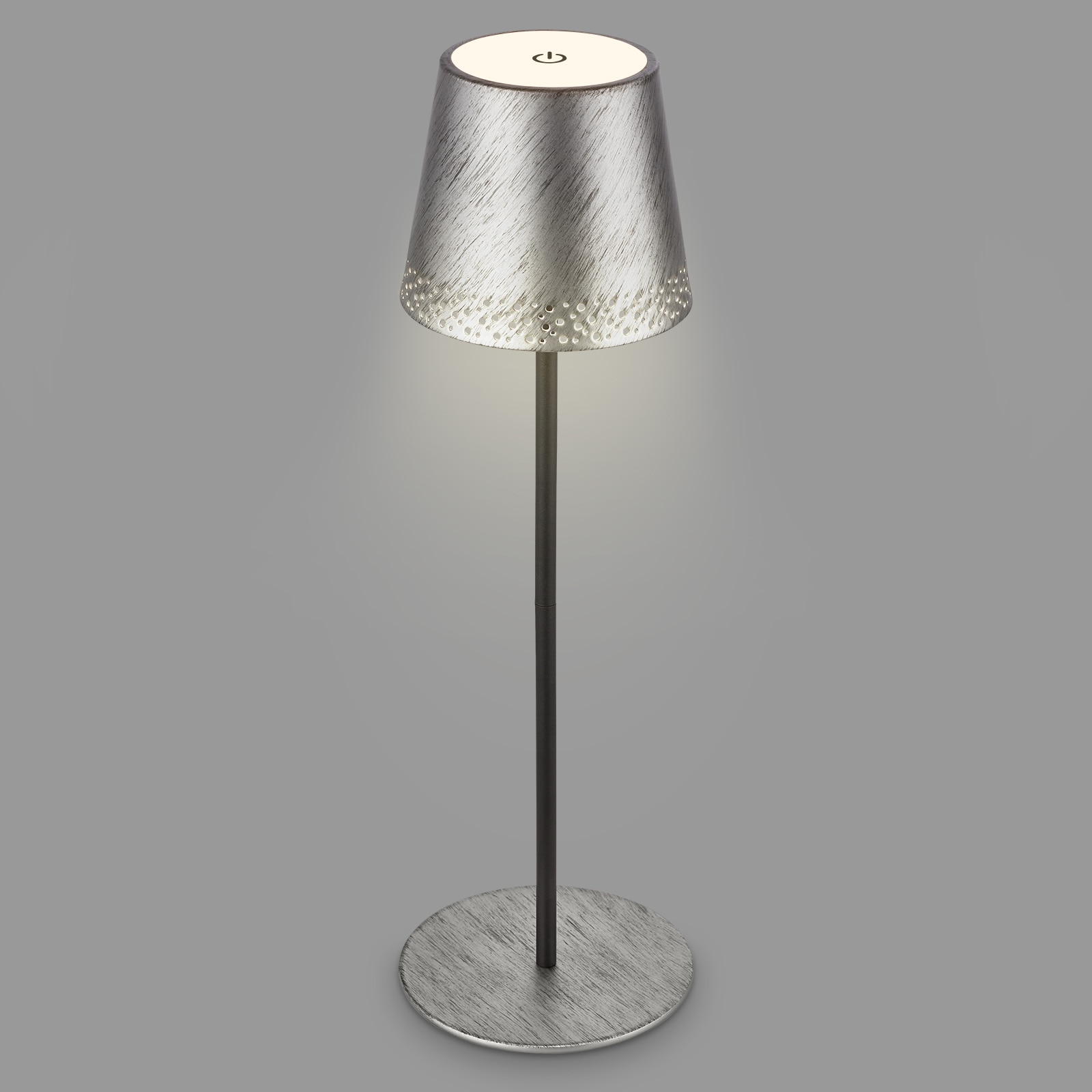 Briloner Leuchten LED Tischleuchte »KIKI« LED-Modul 1 Stk. Warmweiß mit Akku, höhenverstellbar, USB-C, warmweiß, IP44, schwarz-holz, 38 cm