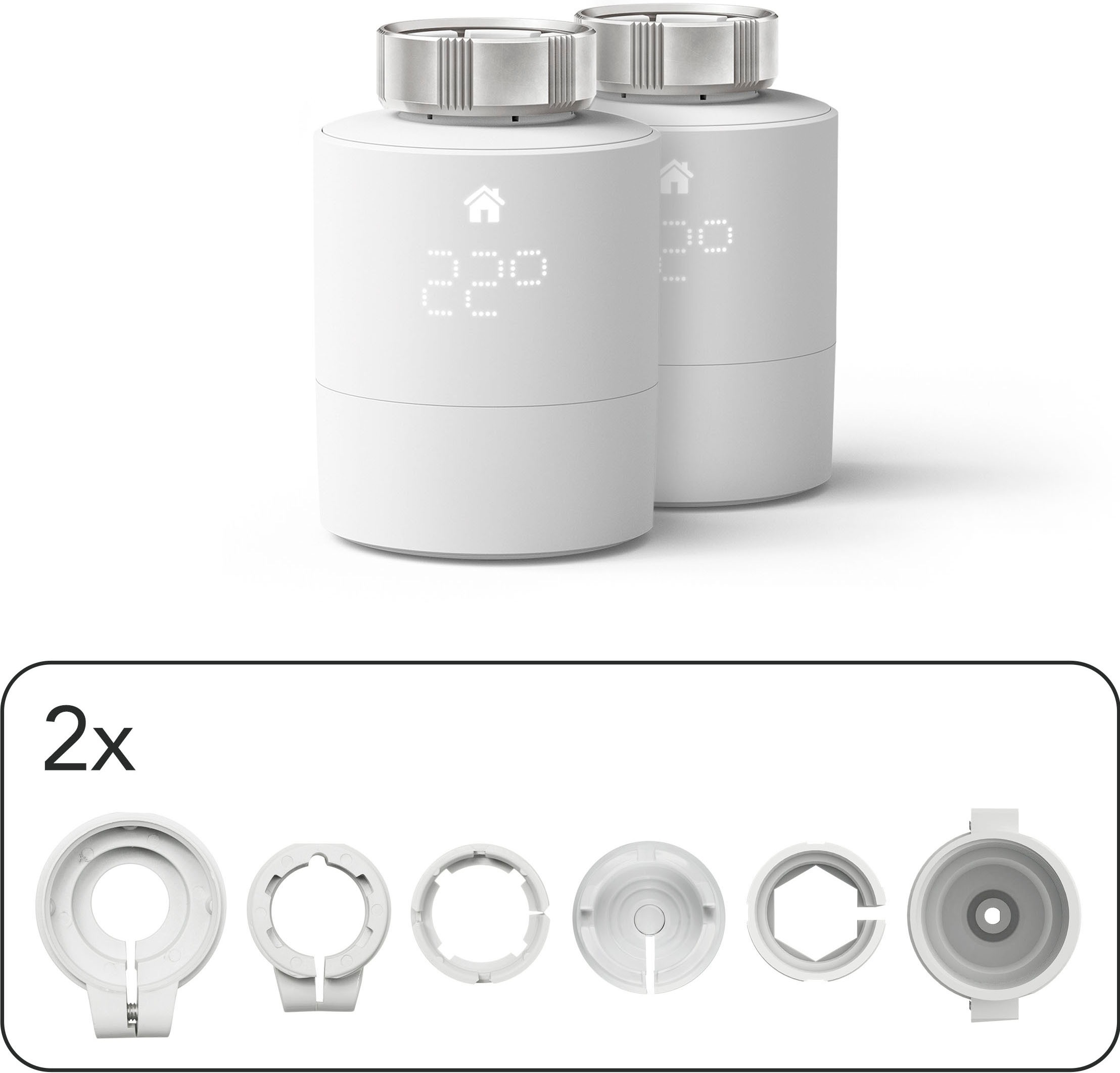 Tado Smartes Heizkörperthermostat »Smartes Heizkörper Thermostat - Duo Pack, Zusatzprodukte für Einzelraumsteuerung (Universal)«