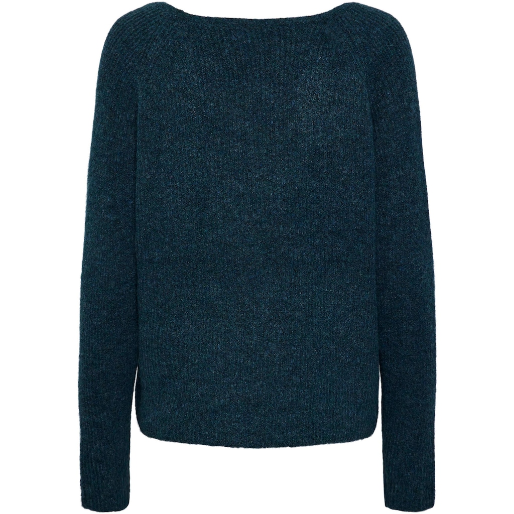 pieces V-Ausschnitt-Pullover »PCELLEN LS V-NECK KNIT NOOS BC«, mit Wolle