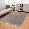 Carpet City Hochflor-Teppich »Pulpy 100«, rechteckig, 30 mm Höhe, besonders weich, mit Fransen, Uni Farben, ideal für Wohnzimmer & Schlafzimmer