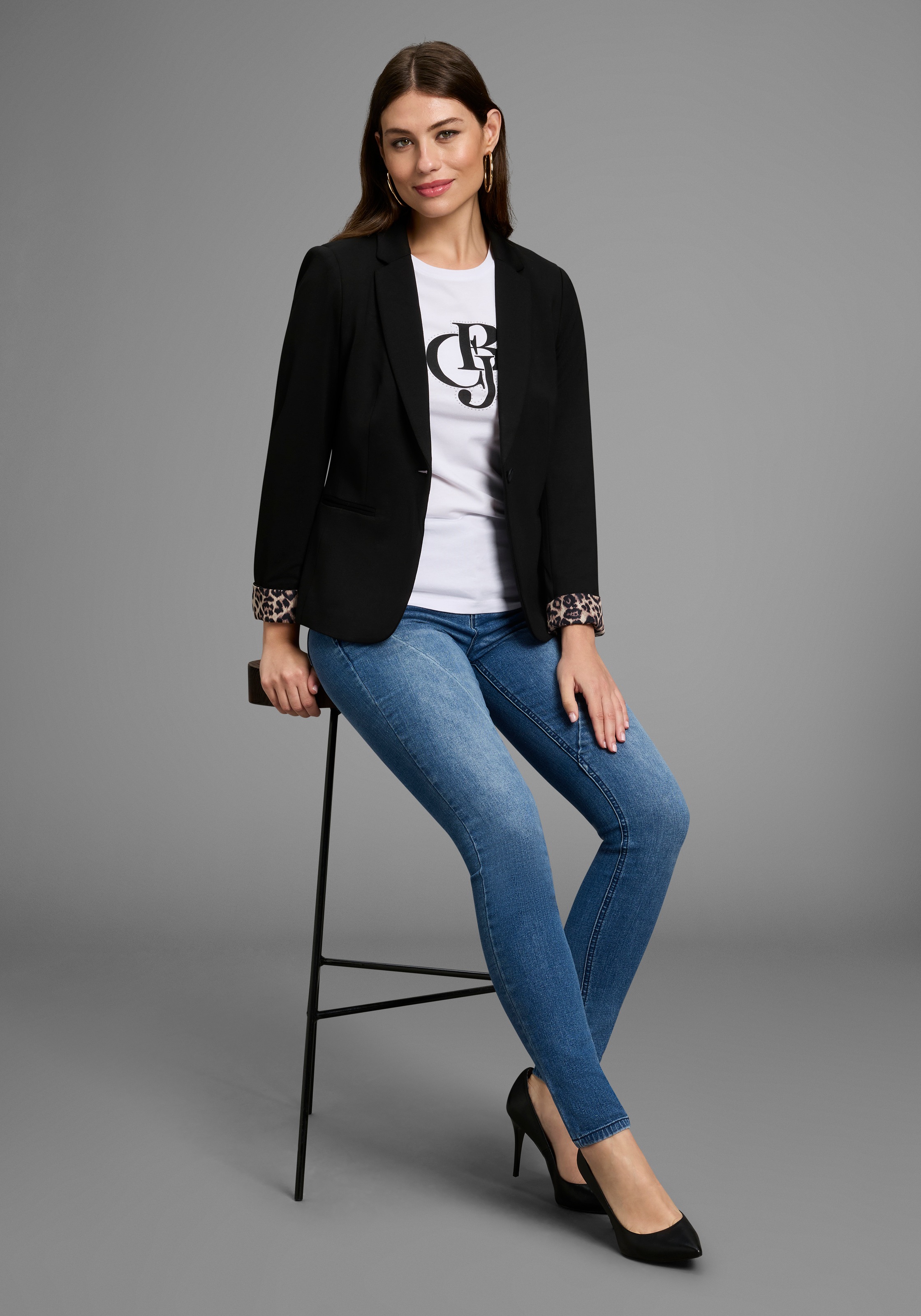 Bruno Banani Kurzblazer, Leoprint-Futter - NEUE FARBEN