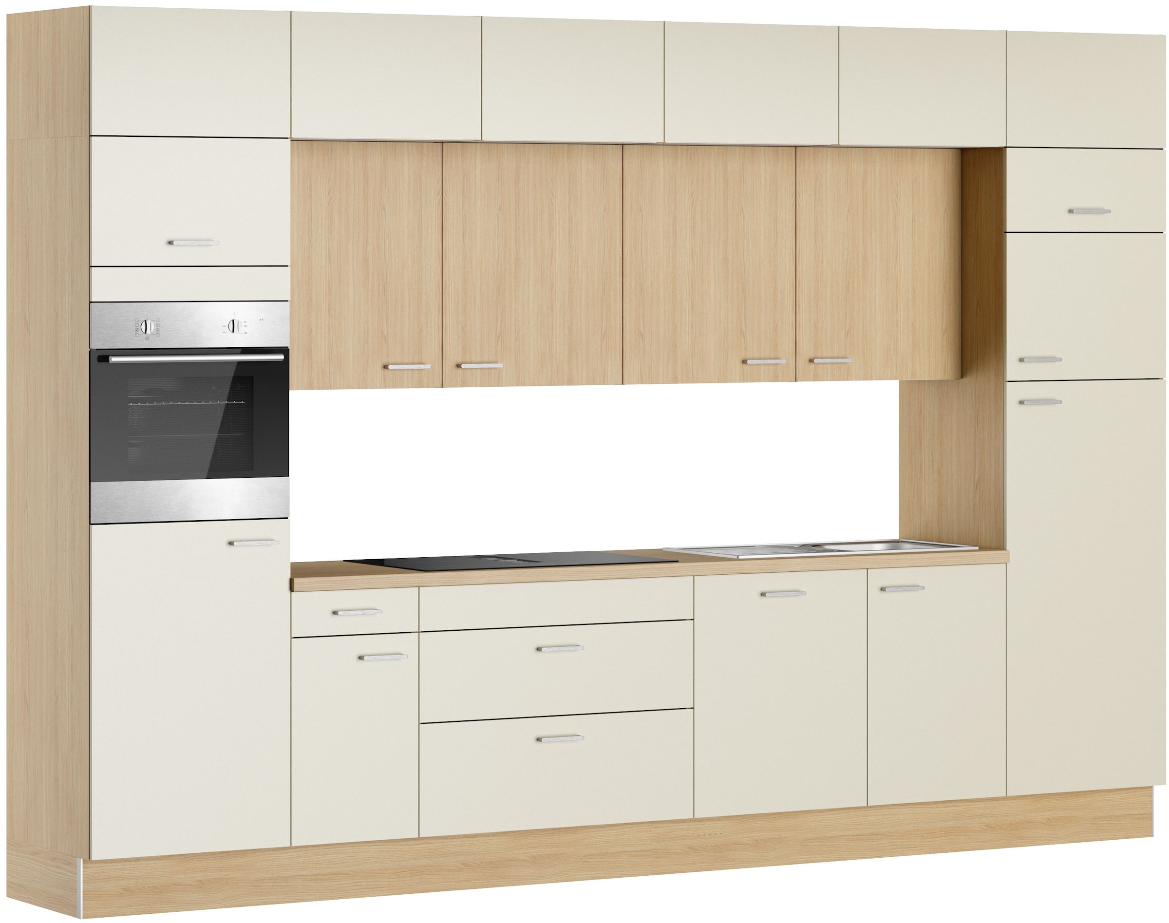 KOCHSTATION Küchenzeile »KS-Lucy« Breite 360 cm, Soft-Close, inkl. Zubehör, wahlweise mit E-Geräten