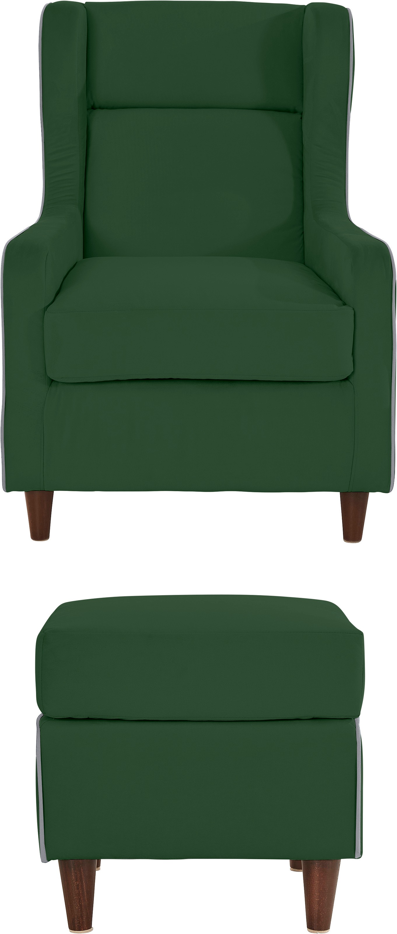 INOSIGN Ohrensessel »Rhada«, mit farblich abgesetztem Keder, B/T/H: 73/85/99 cm