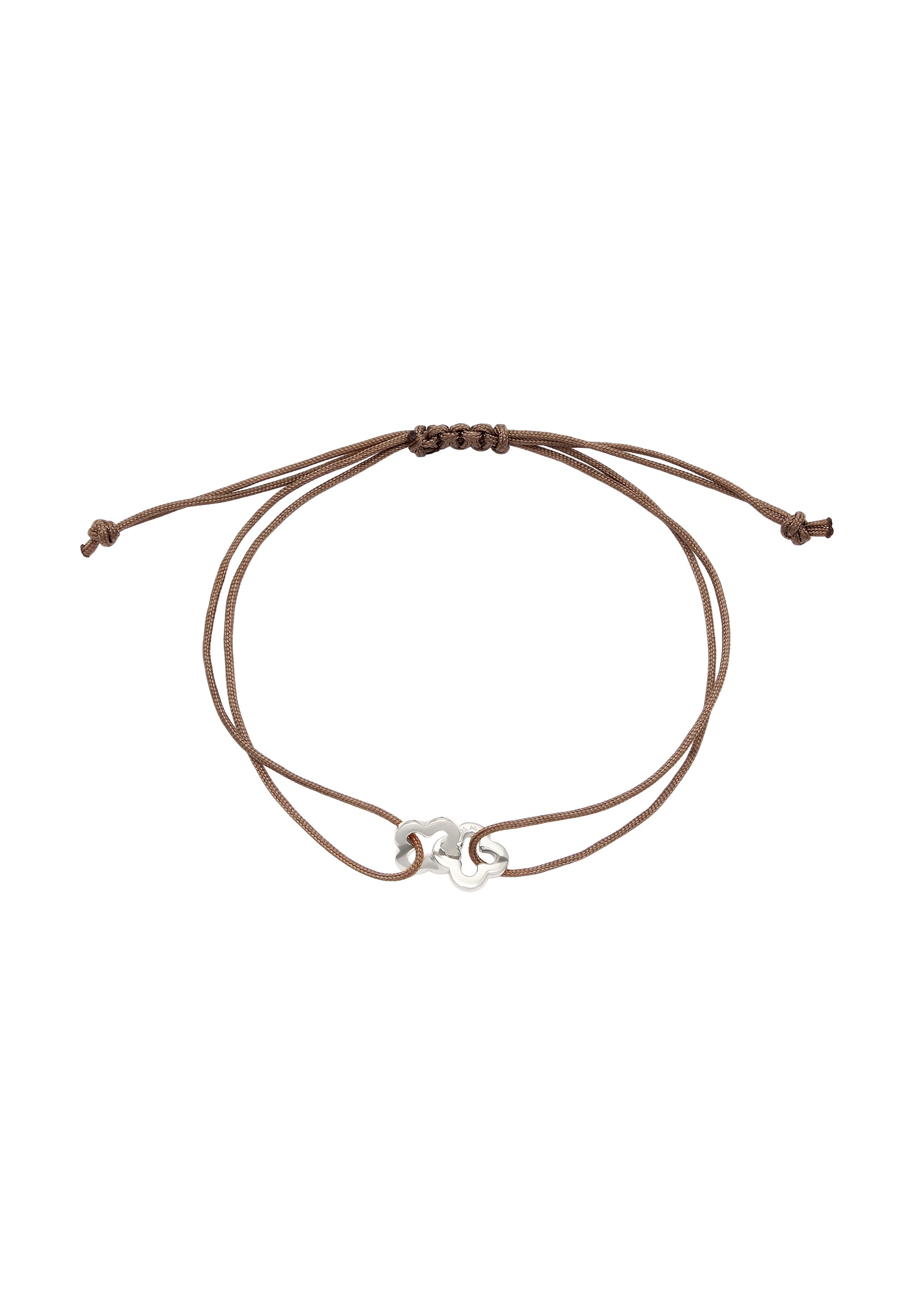 Elli Armkette »Armband Nylonkette Kleeblatt 925 Sterling Silber«