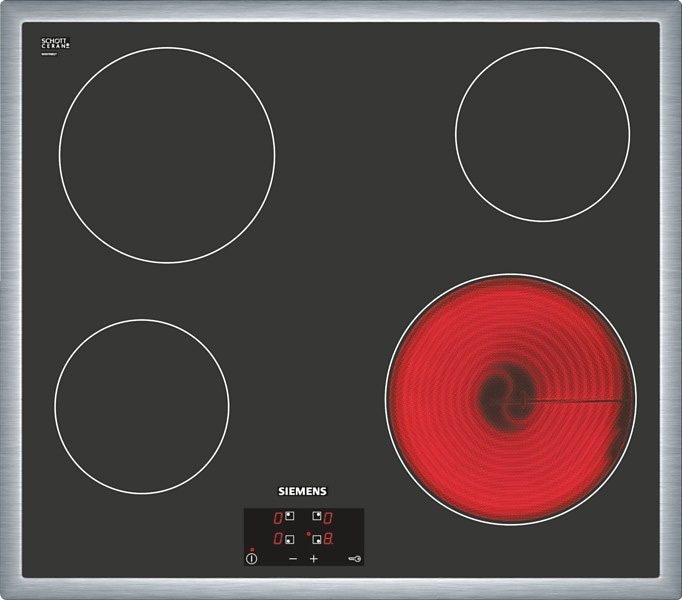 SIEMENS Elektro-Kochfeld von SCHOTT CERAN®, ET645HE17, mit Funktionsdisplay
