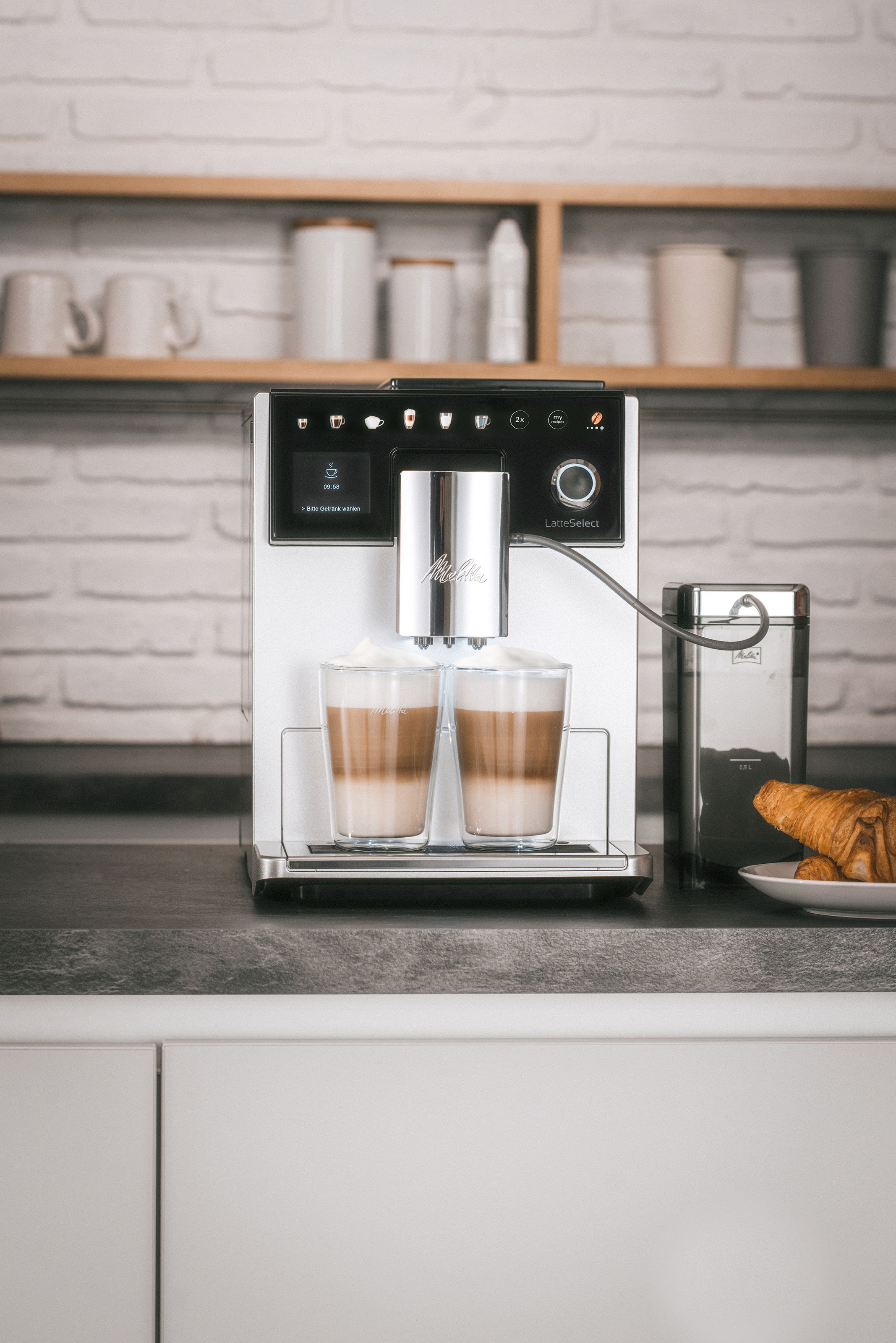 Latte »CI OTTO Benutzerprofile, Kaffeevollautomat Kaffeekreationen Melitta 6 Touch® 12 & bei Mahlwerk 630-201«, Select jetzt F flüsterleises