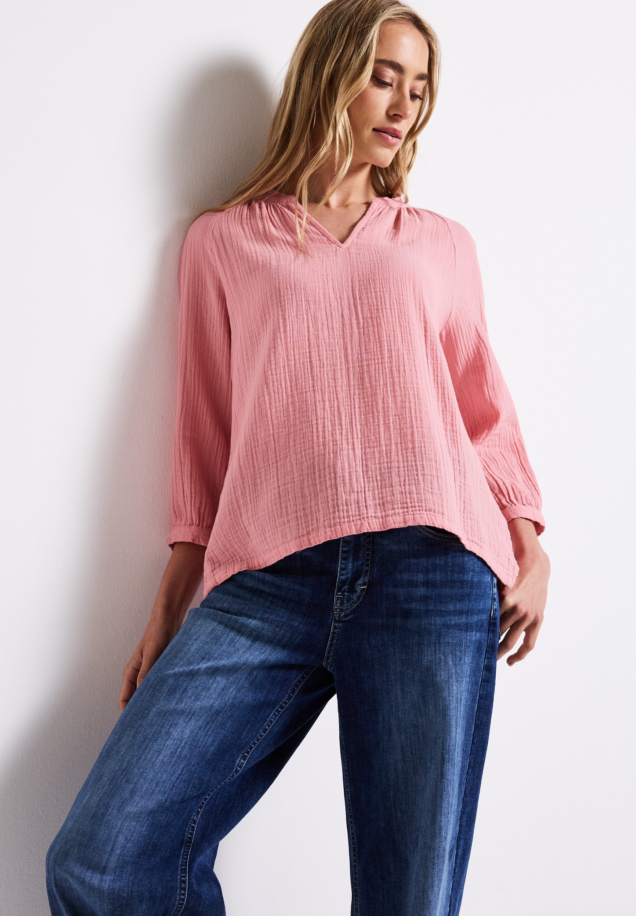 STREET ONE Schlupfbluse, mit Rüschen und im Tunika-Stil